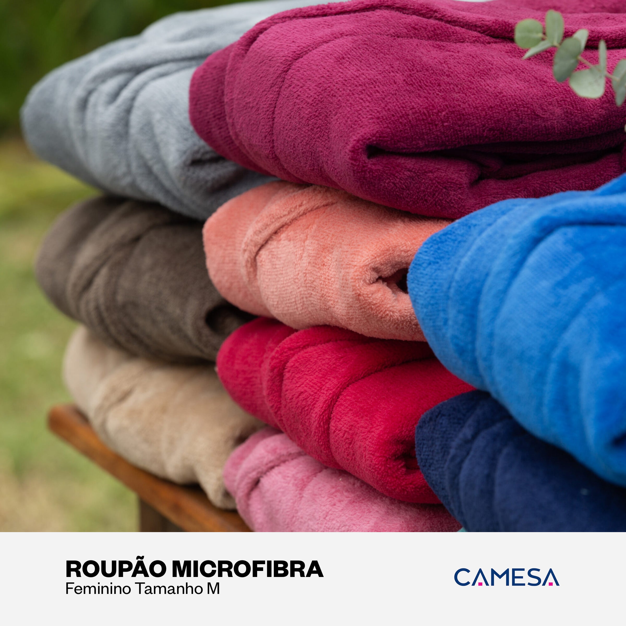Roupão Microfibra Feminino Adulto M Camesa Extra Macio
