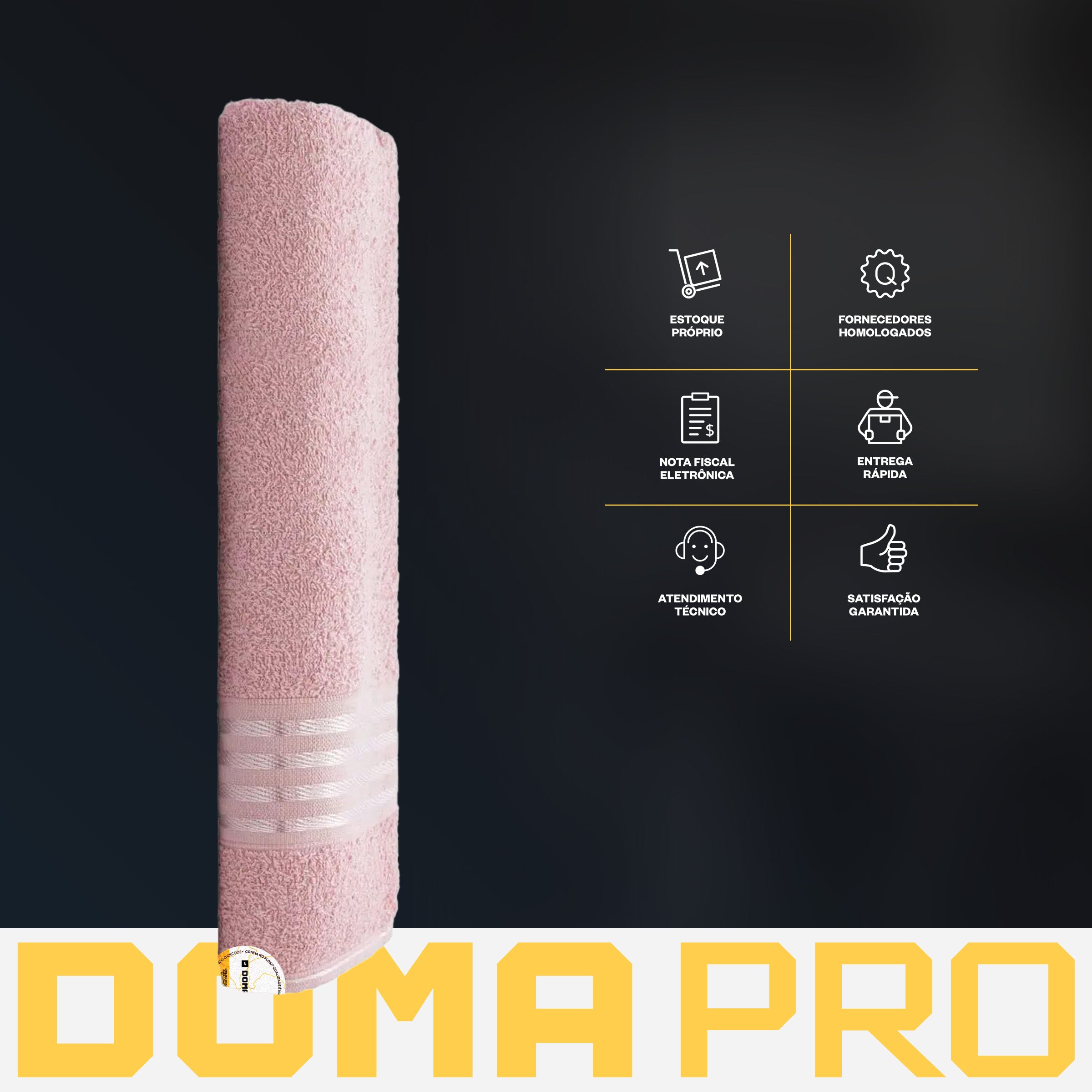 Toalha Decor De Banho Rosa 62x120cm Camesa Algodão Macia