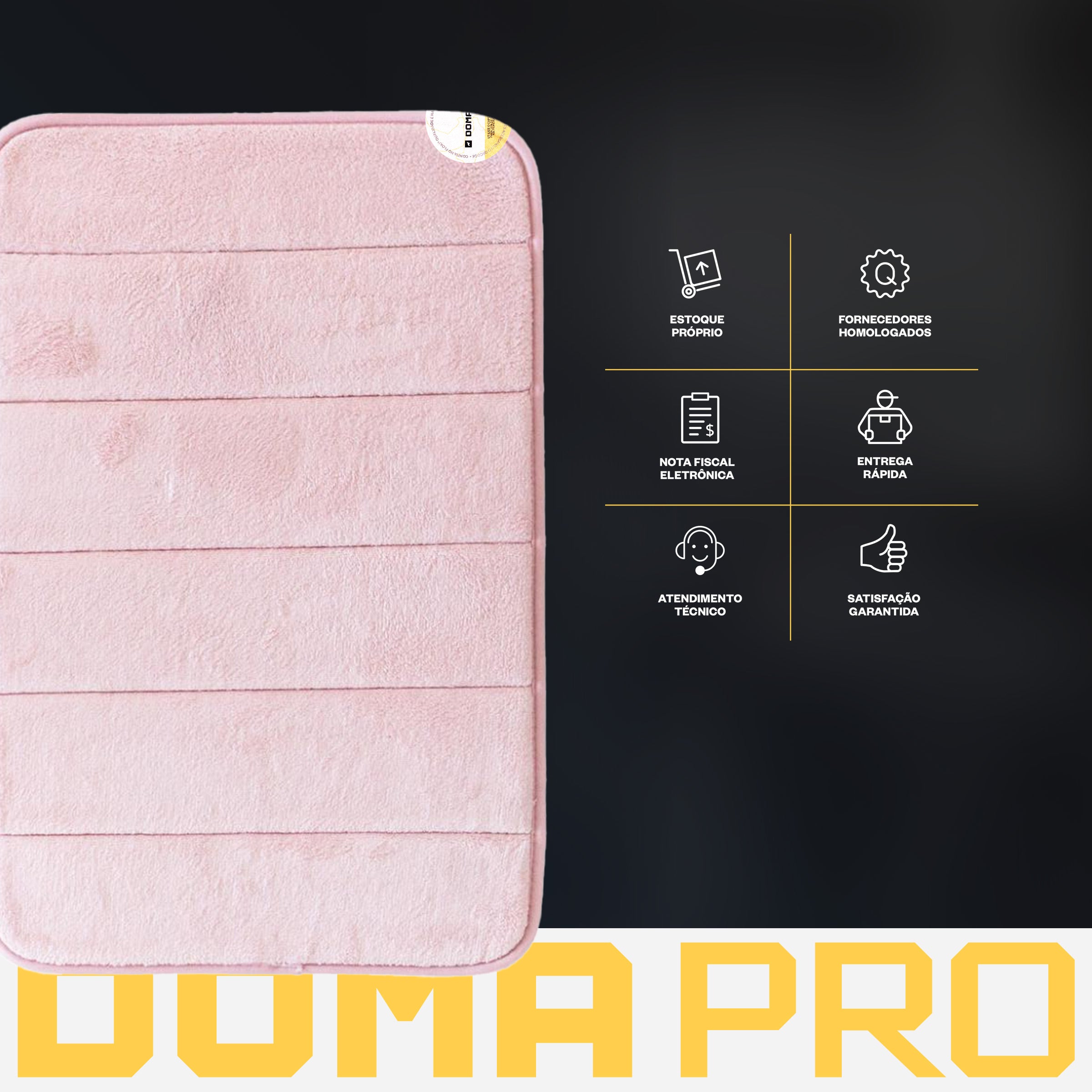Tapete Supersoft Rose - Camesa - Banheiro Antiderrapante Super Absorvente 40x60cm