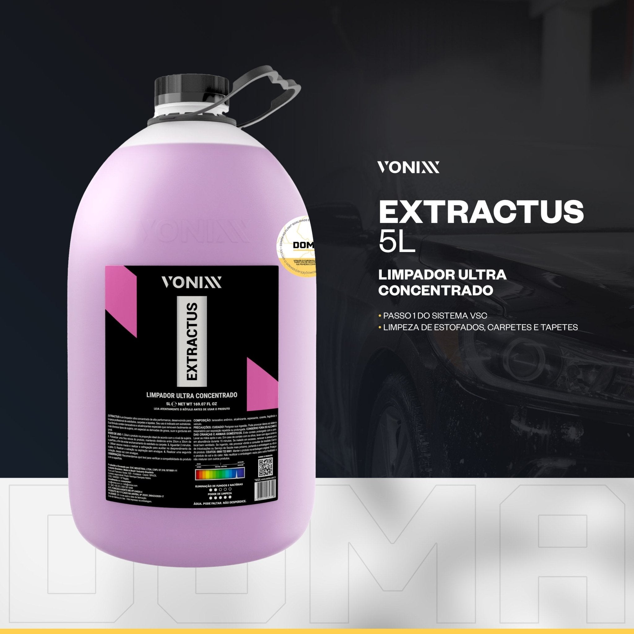Extractus Vonixx Limpador Ultra Concentrado Sistema VSC 5L - DOMA
