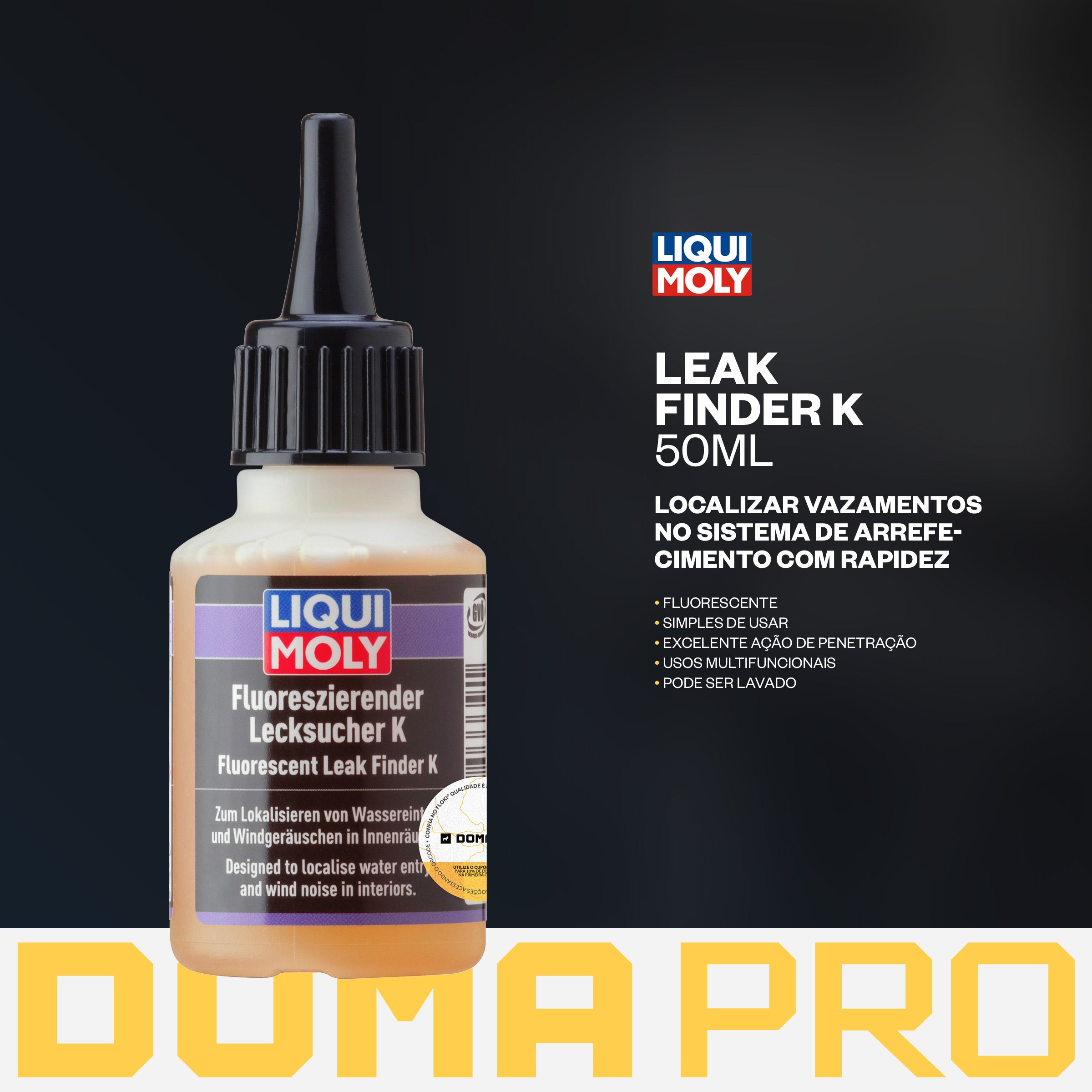 Fluorescent Leak Finder K 50ml - Liqui Moly - Detector De Vazamento Automotivo Luz UV