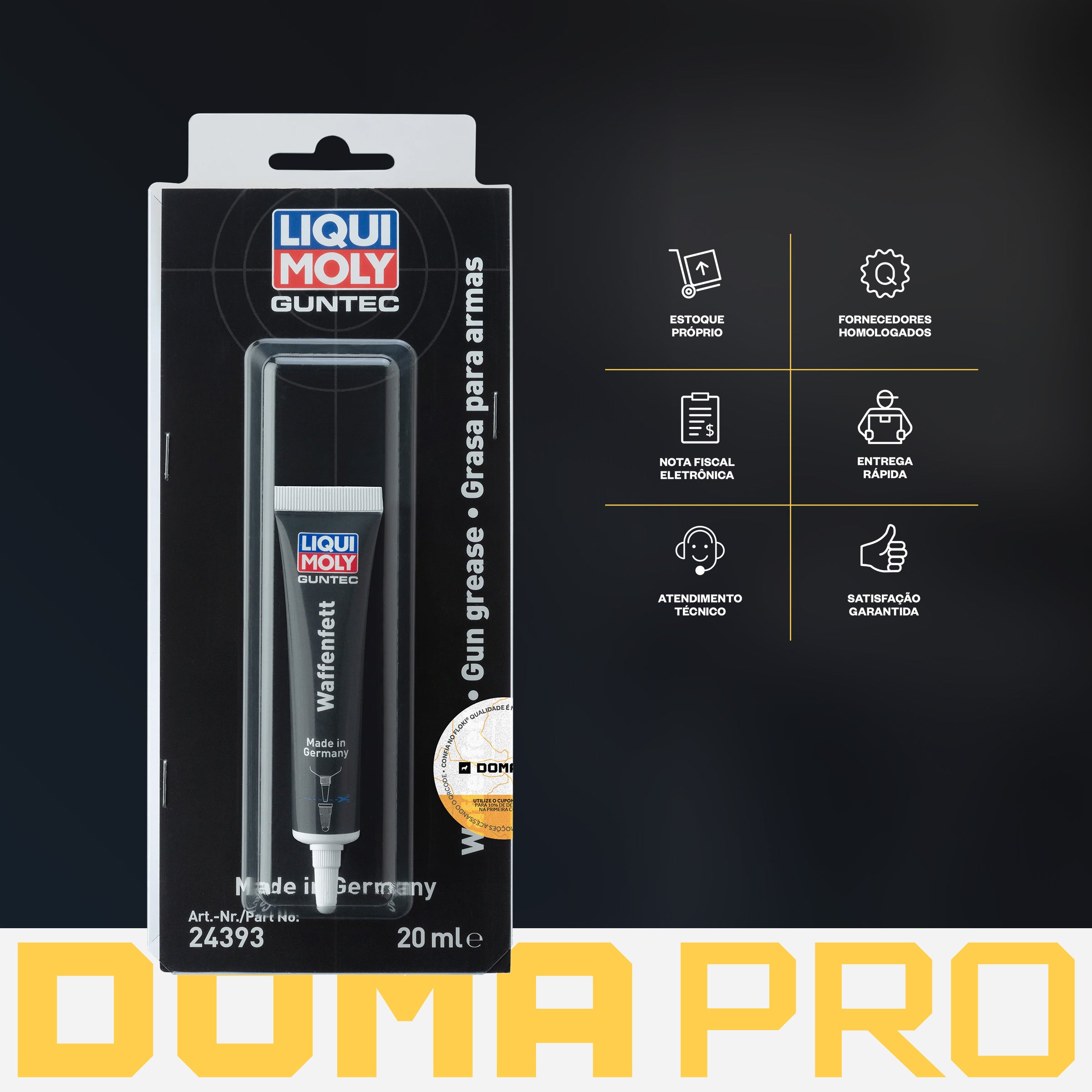 Guntec Weapon Grease 20ml - Liqui Moly - Graxa Lubrificante para Armas