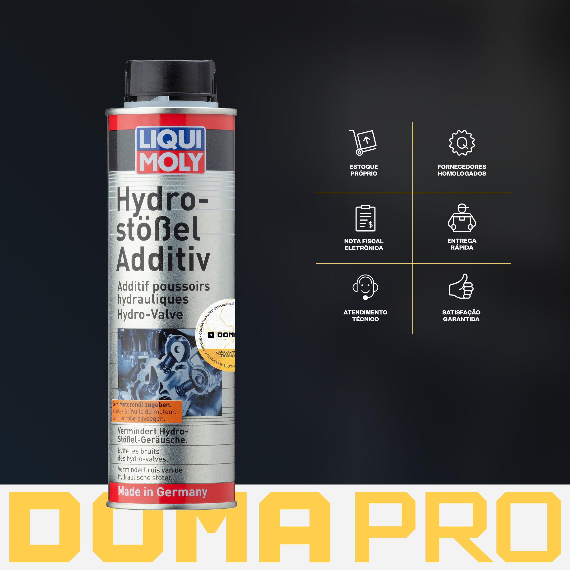 Hydro Stobel Additiv 300ml - Liqui Moly - Elimina Barulho Tucho