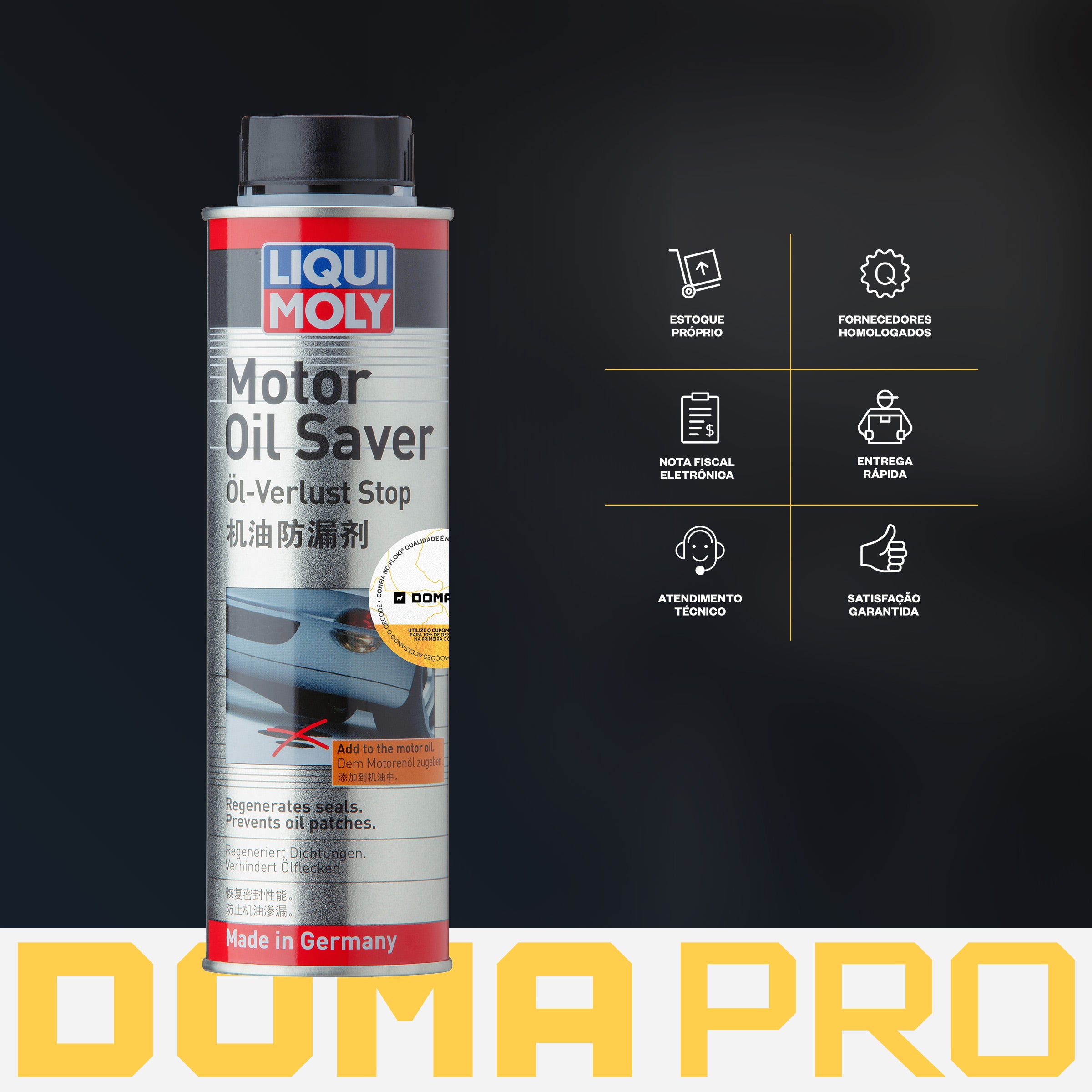 Motor Oil Saver 300ml - Liqui Moly - Reduz Consumo De Óleo