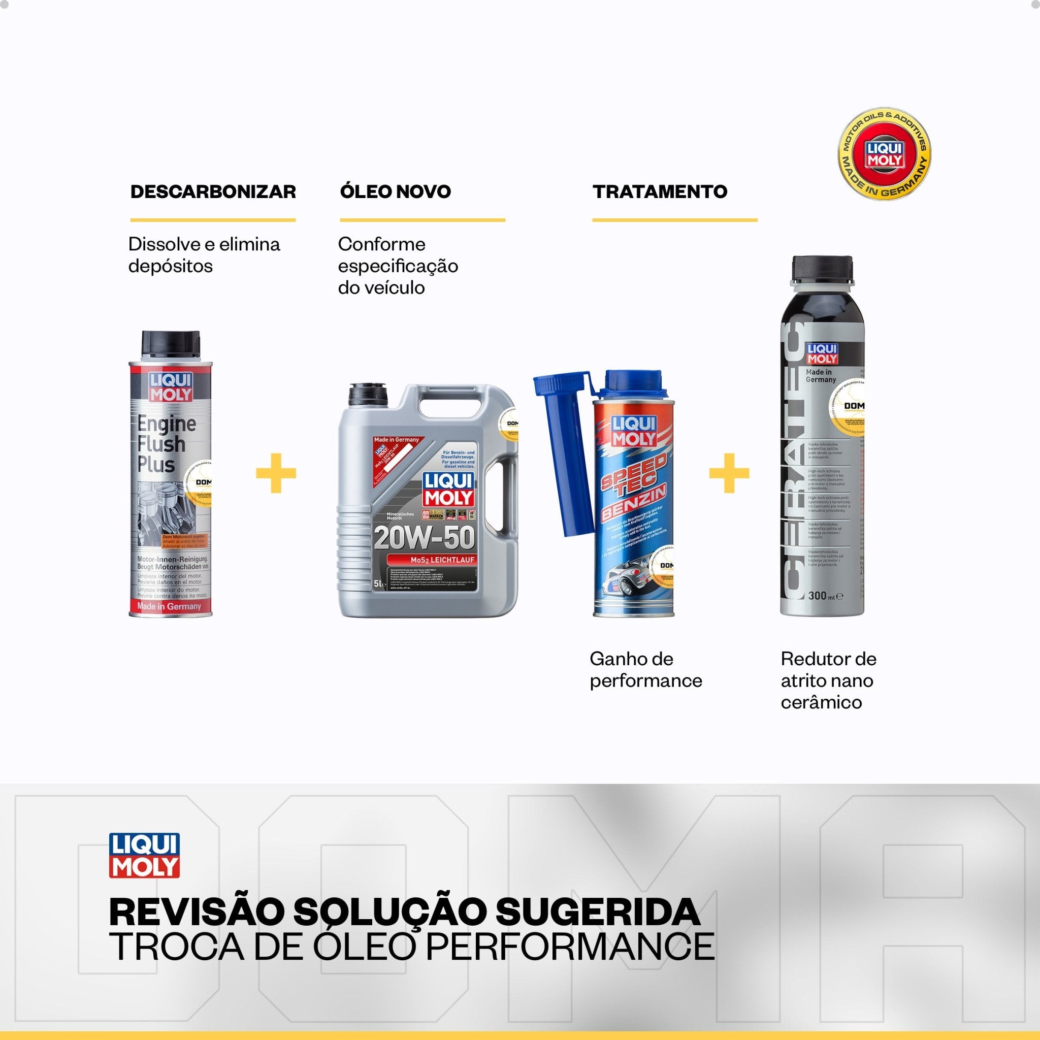 Liqui Moly Óleo Performance Gasolina Flex 20W - 50 5L Aditivos - DOMA