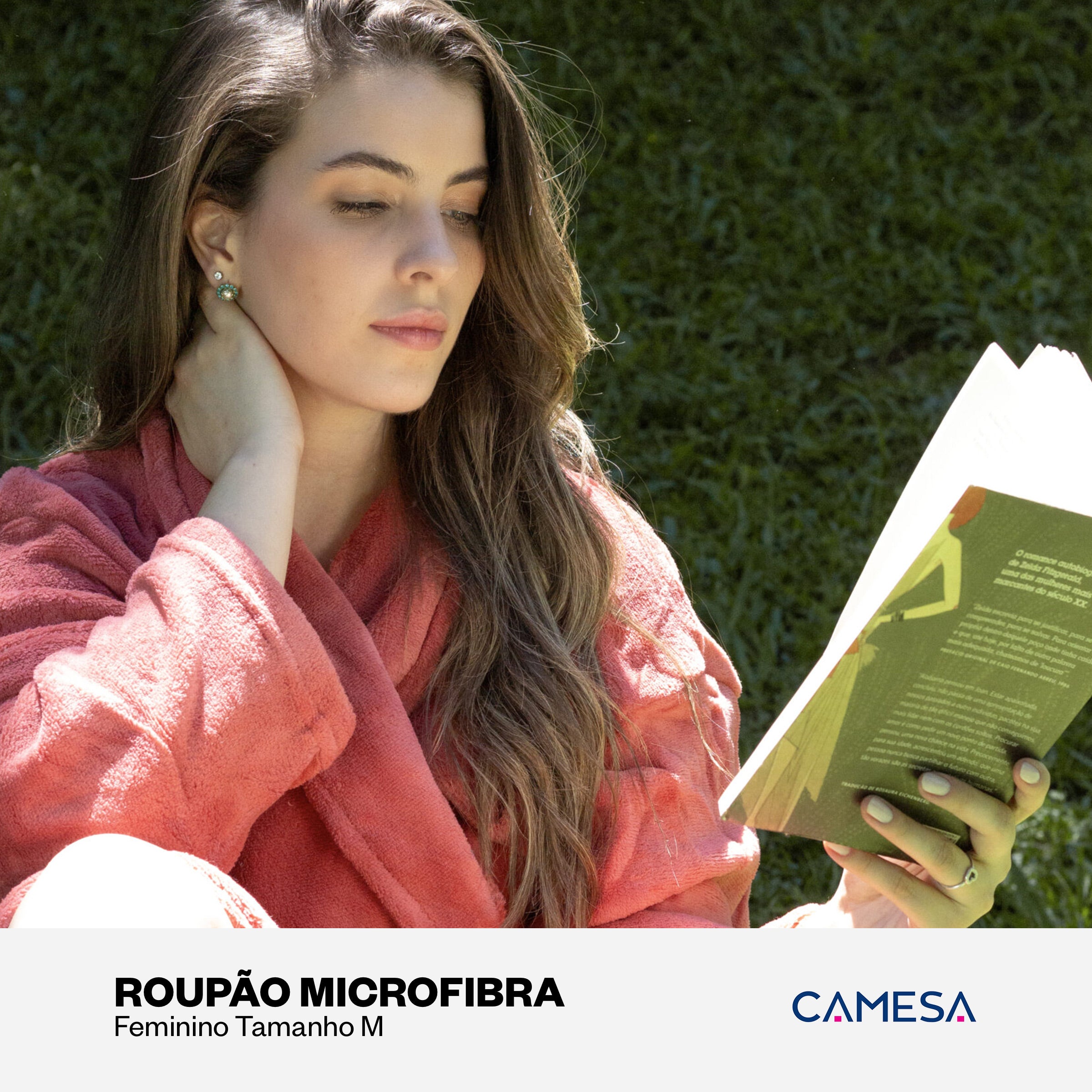 Roupão Microfibra Feminino Adulto M Camesa Extra Macio