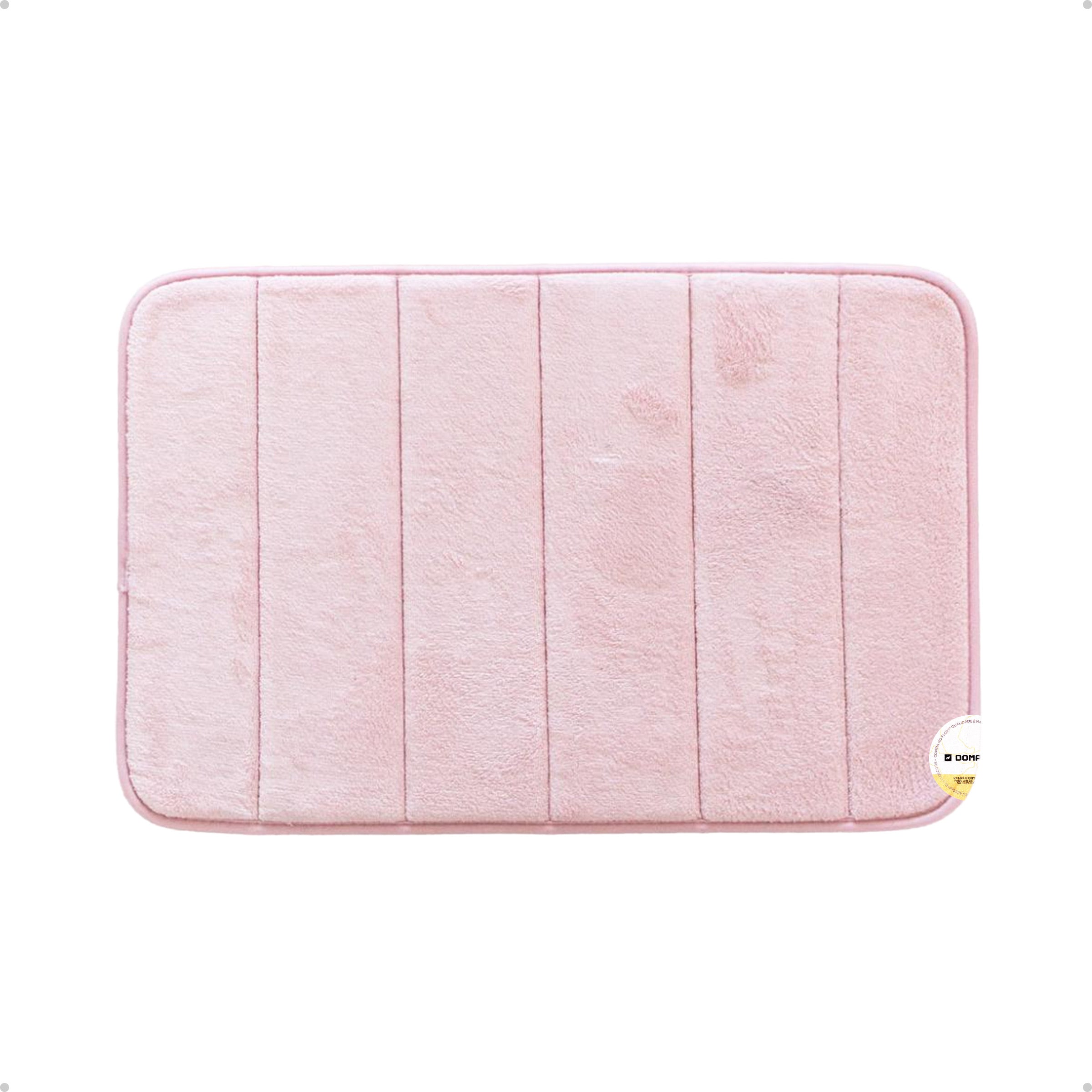 Tapete Supersoft Rose - Camesa - Banheiro Antiderrapante Super Absorvente 40x60cm