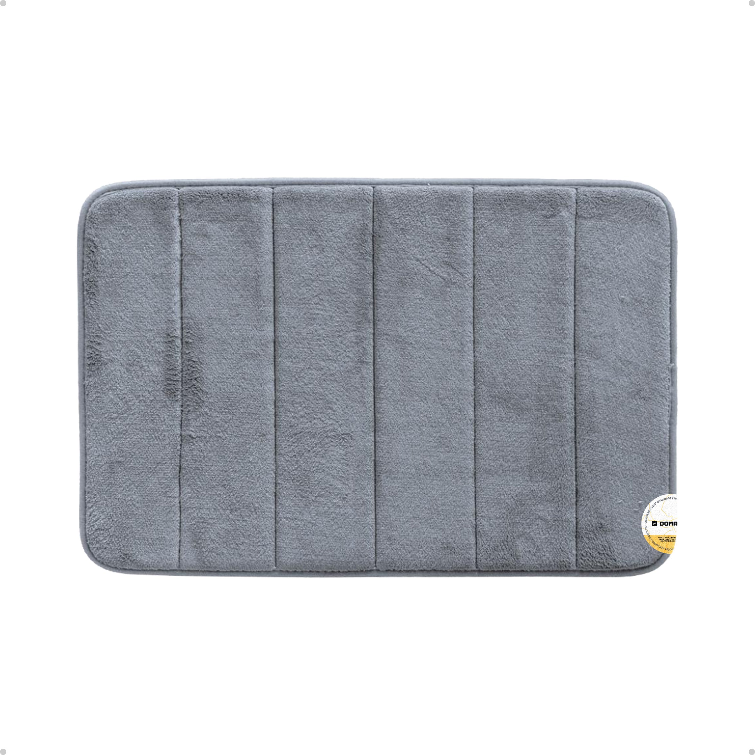 Tapete Supersoft Cinza - Camesa - Banheiro Antiderrapante Super Absorvente 40x60cm
