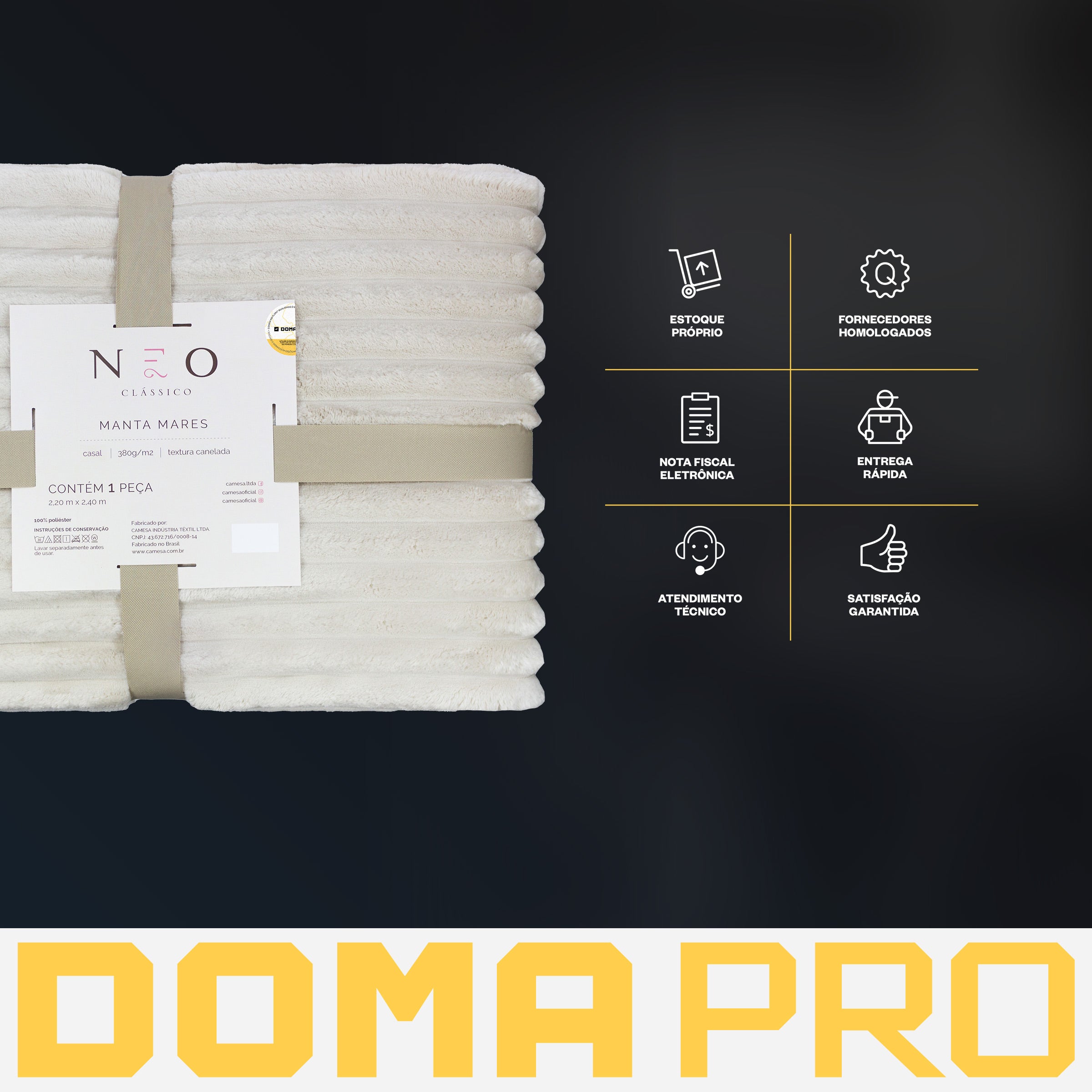 Manta Neo Mares Cinza Limestone Casal 180x220cm Camesa Tecido Macio Acabamento Canelado