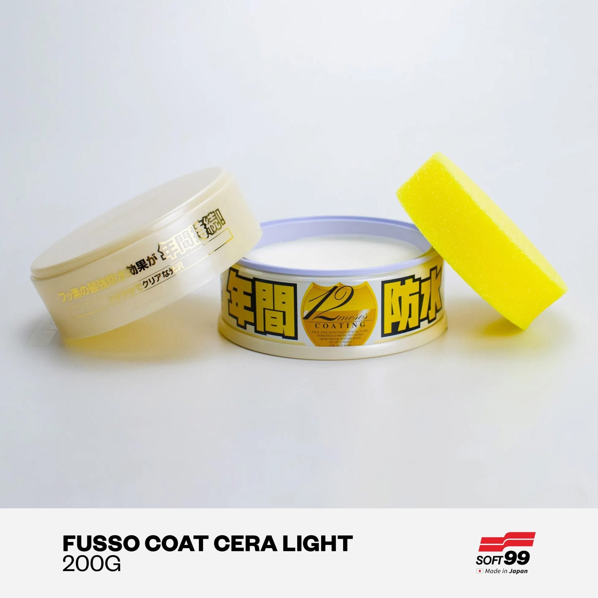 Cera Automotiva Cores Claras 12 Meses - Fusso Coat Light 200g - Soft99 - DOMA