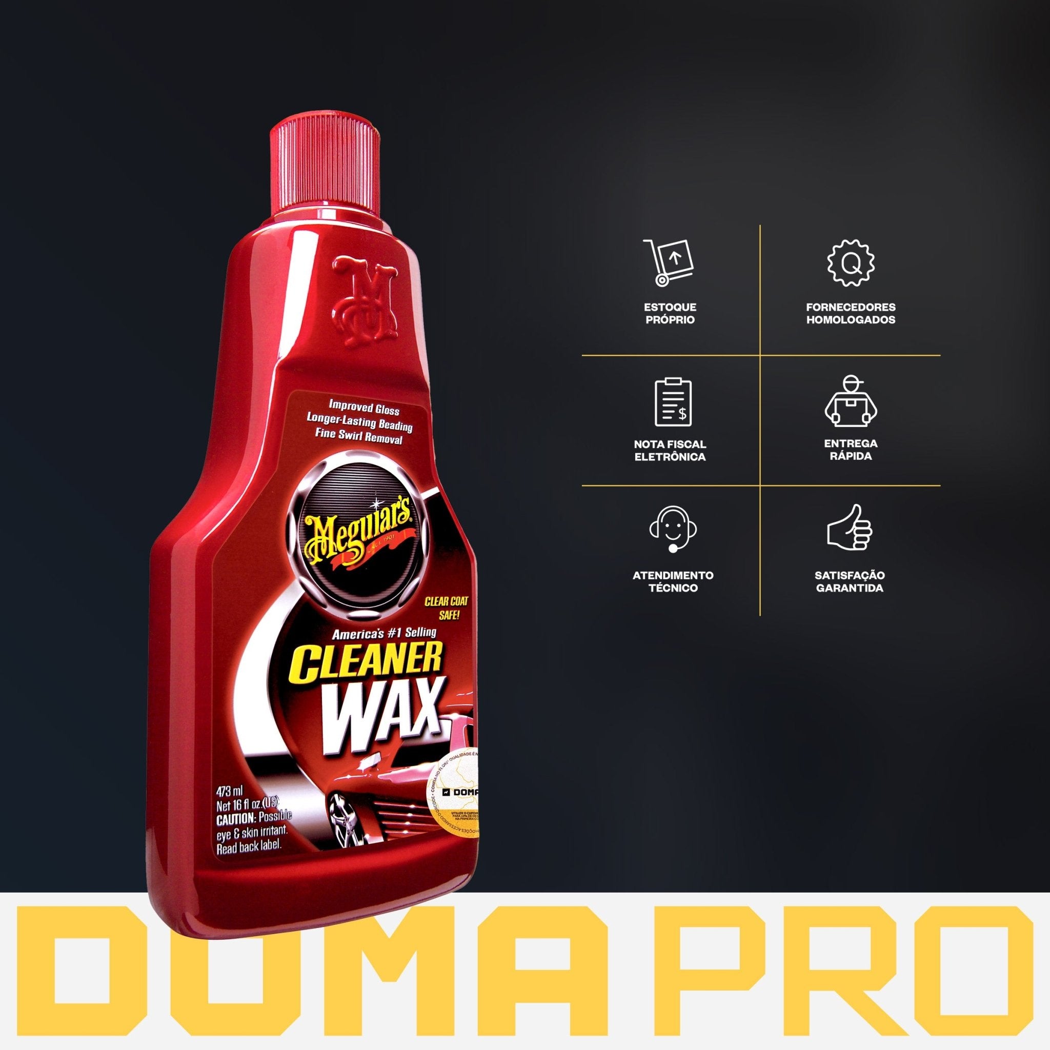 Cera Liquida Polimento e Limpeza - Cleaner Wax Liquid 473ml - Meguiar's - DOMA