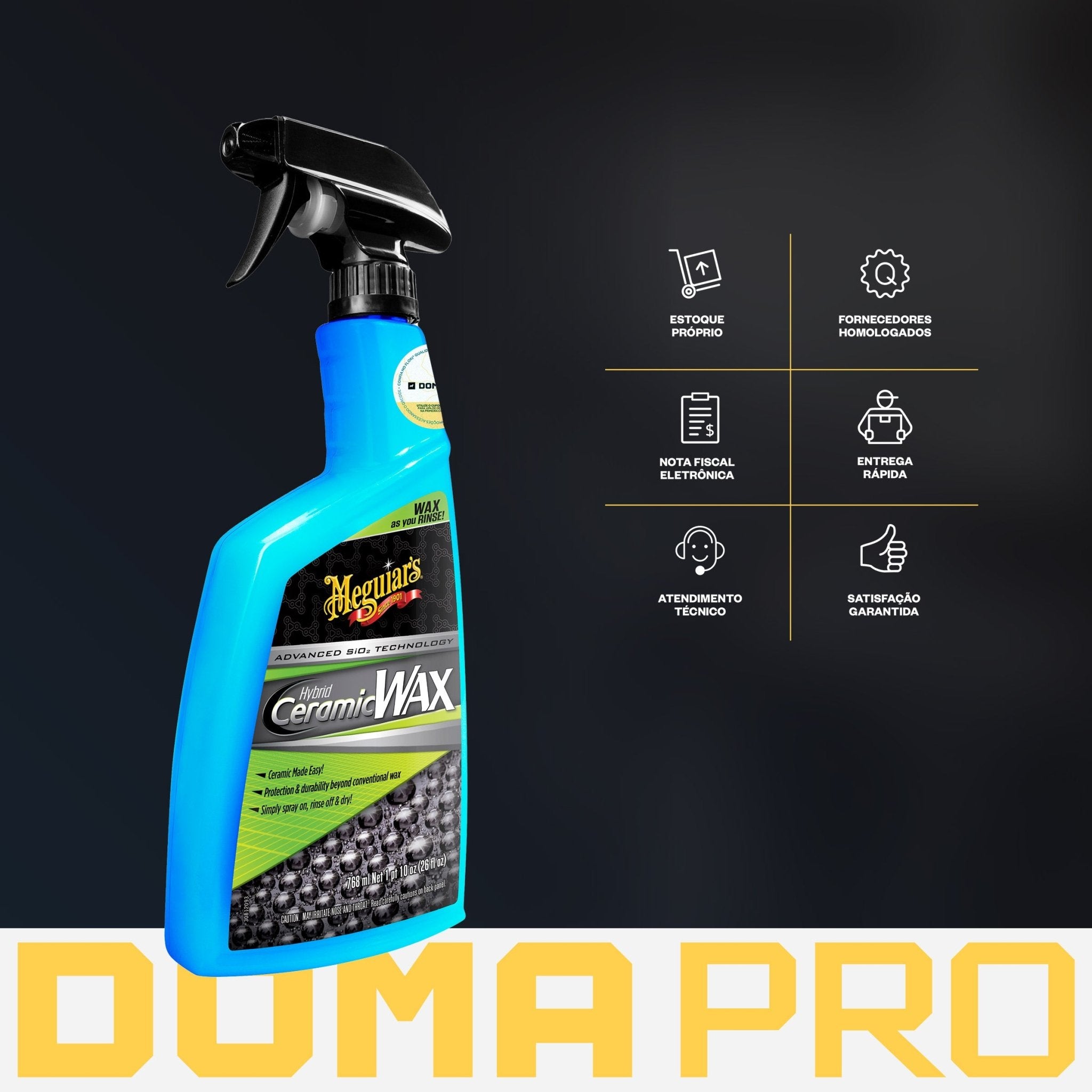 Cera Líquida Proteção - Hybrid Ceramic Wax 768ml - Meguiar's - DOMA