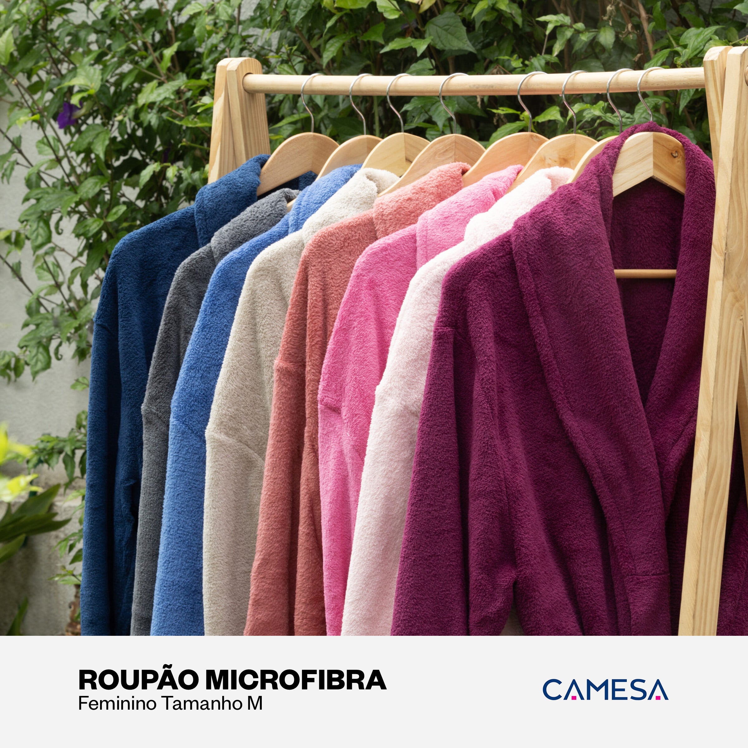 Roupão Microfibra Feminino Adulto M Camesa Extra Macio
