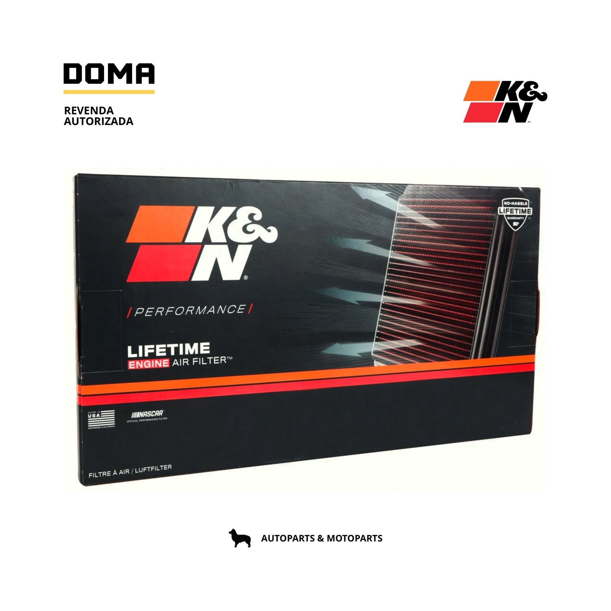 Kit K&N Filtro De Ar Jeep Fiat 5101 E Kit Limpeza Filtro Ar - DOMA