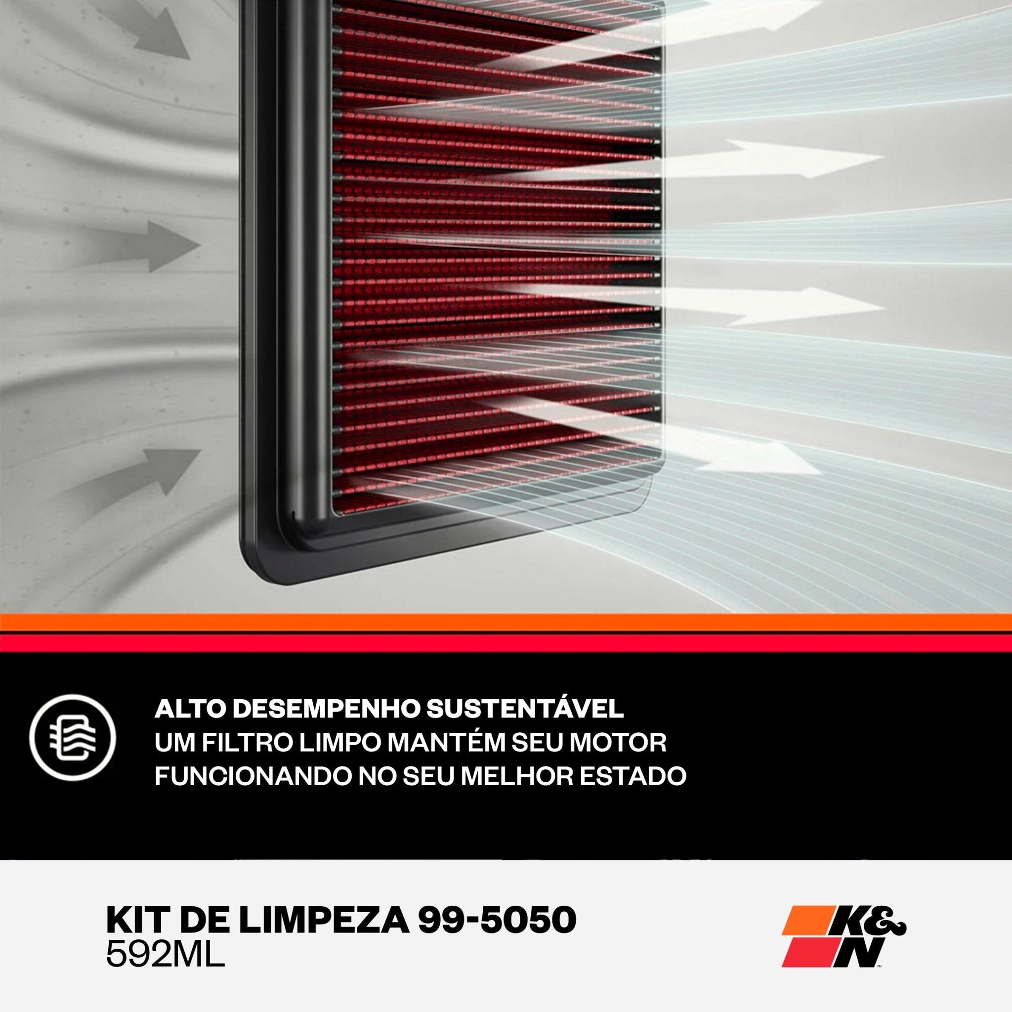 Kit Limpeza Filtro De Ar - Recharger Inbox Intake 99 - 5050 - K&N - DOMA