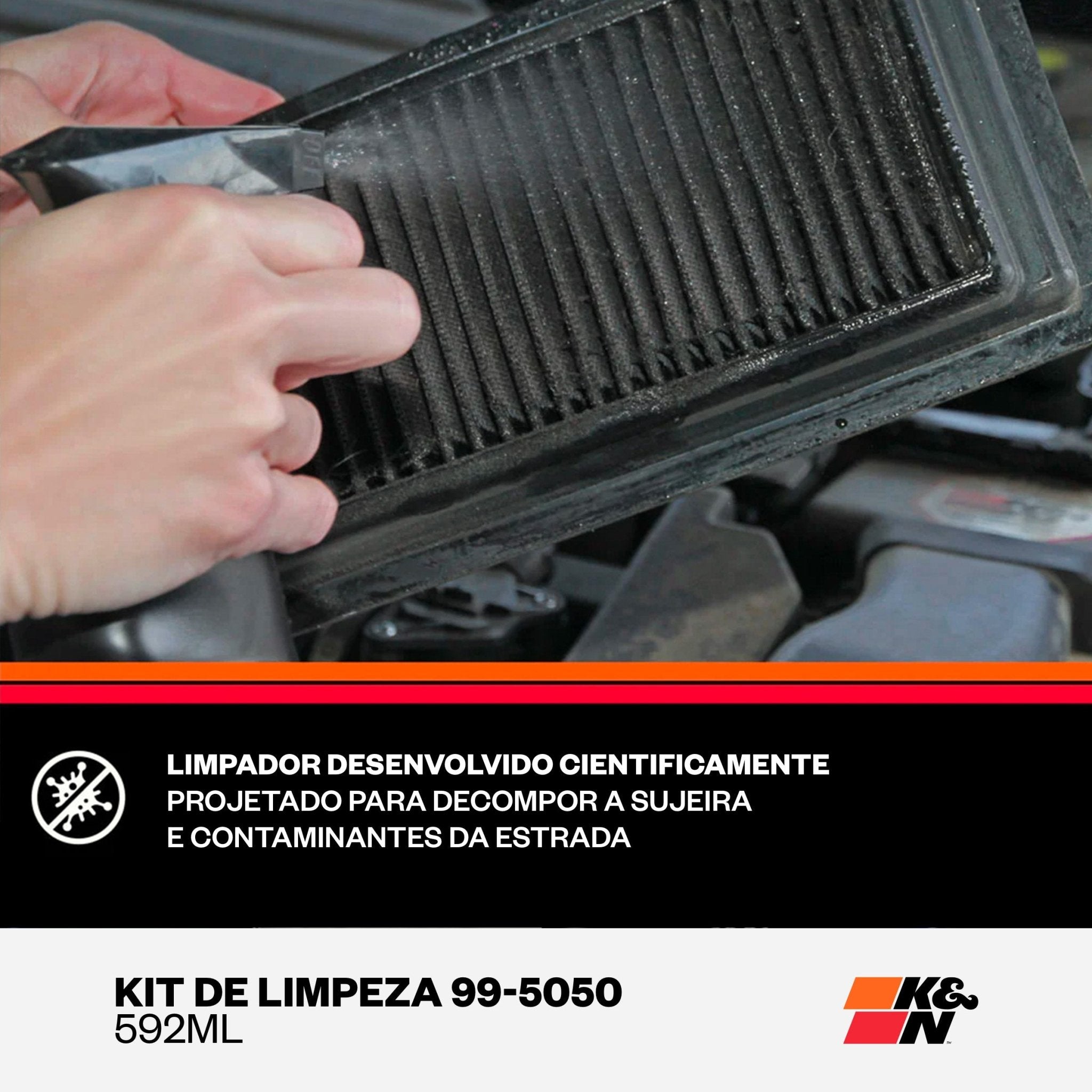 Kit Limpeza Filtro De Ar - Recharger Inbox Intake 99 - 5050 - K&N - DOMA