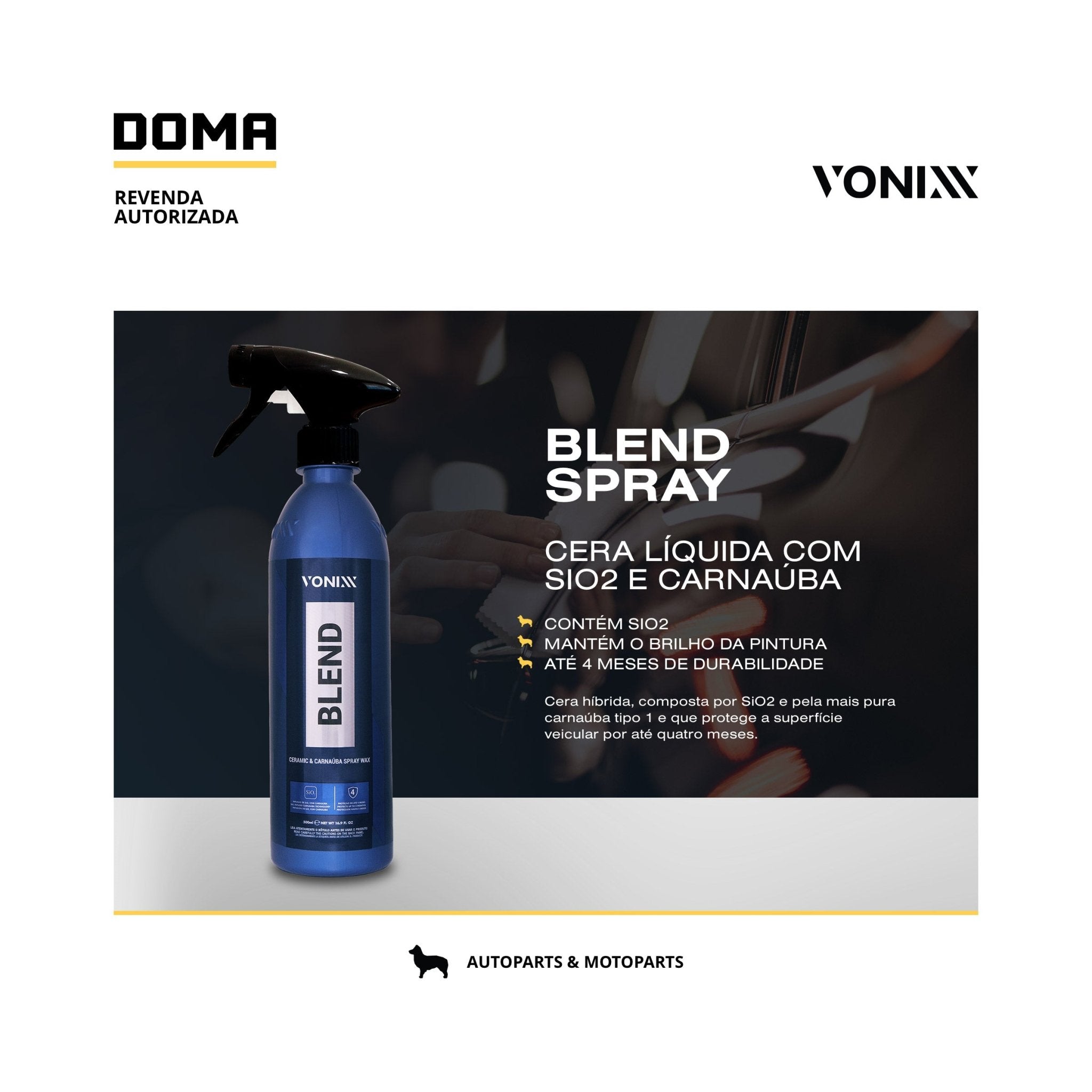 Kit Vonixx V - floc Blend Aplicador Espuma Microfibra - DOMA