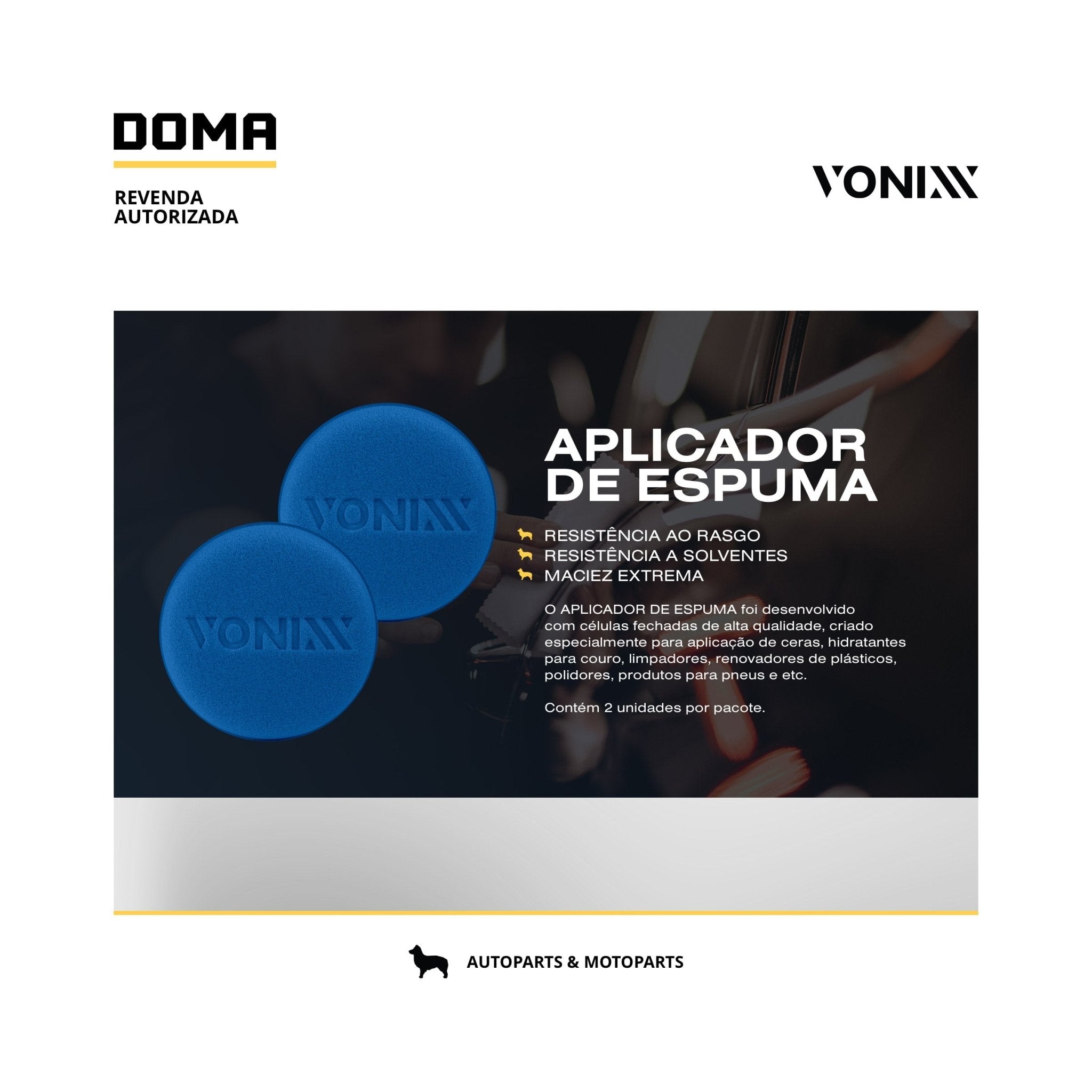 Kit Vonixx V - floc Blend Aplicador Espuma Microfibra - DOMA