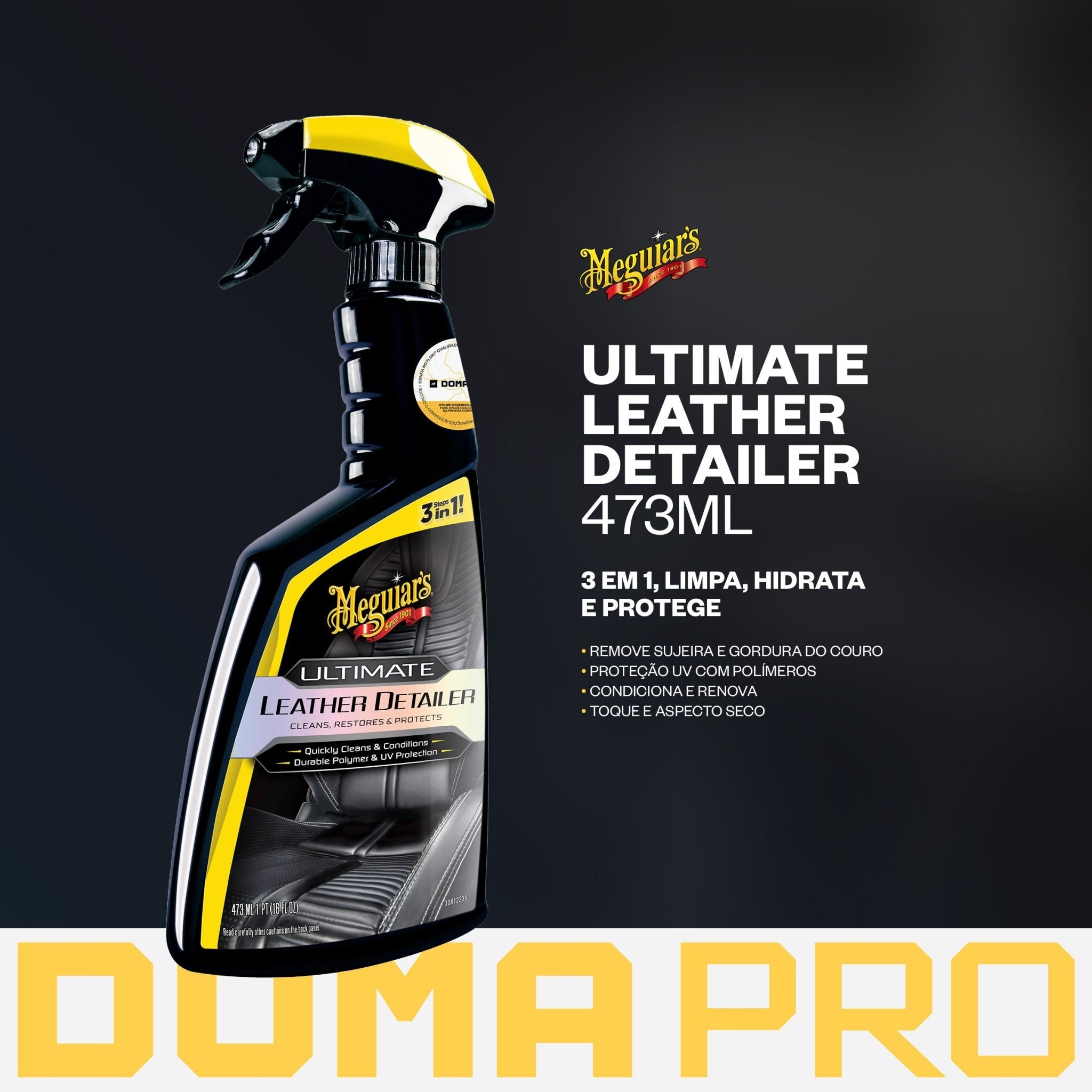 Limpa Hidrata e Protege Couro Automotivo - Ultimate Leather Detailer 473ml - Meguiar's - DOMA