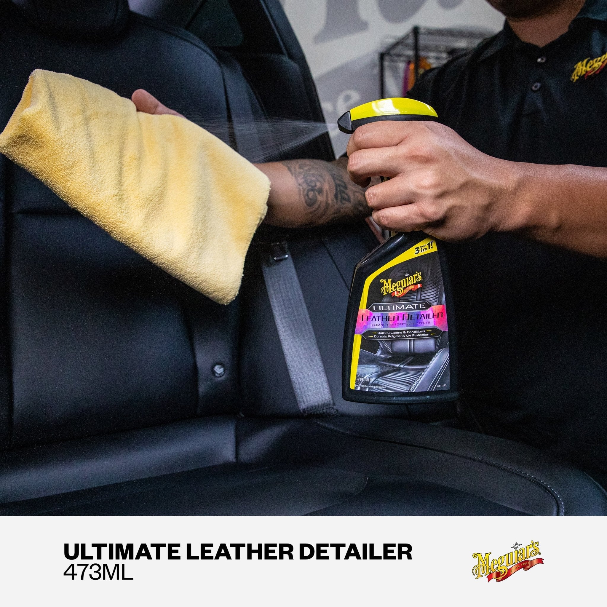 Limpa Hidrata e Protege Couro Automotivo - Ultimate Leather Detailer 473ml - Meguiar's - DOMA