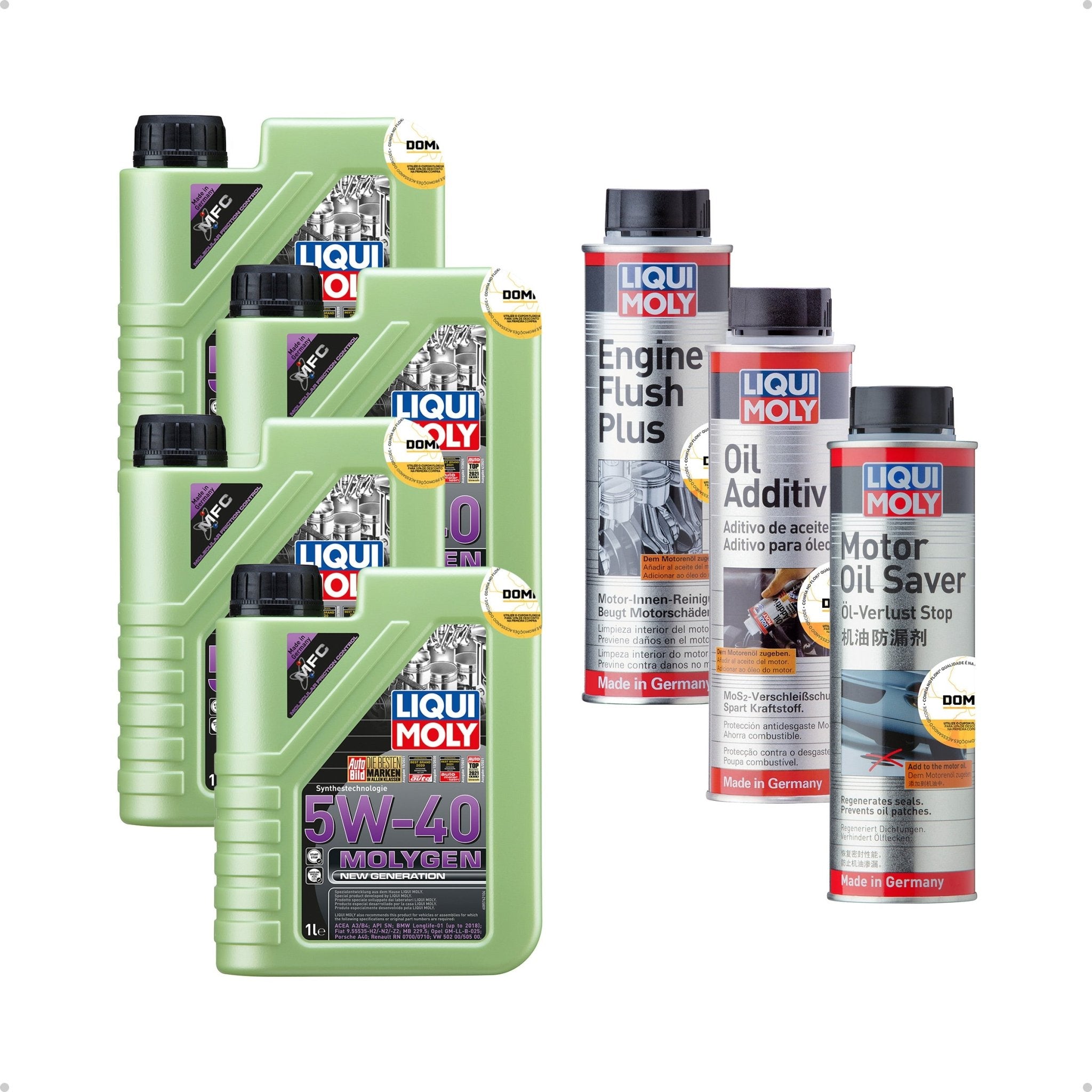 Liqui Moly Alta Quilometragem e Folgas 5W - 40 4L Aditivos - DOMA