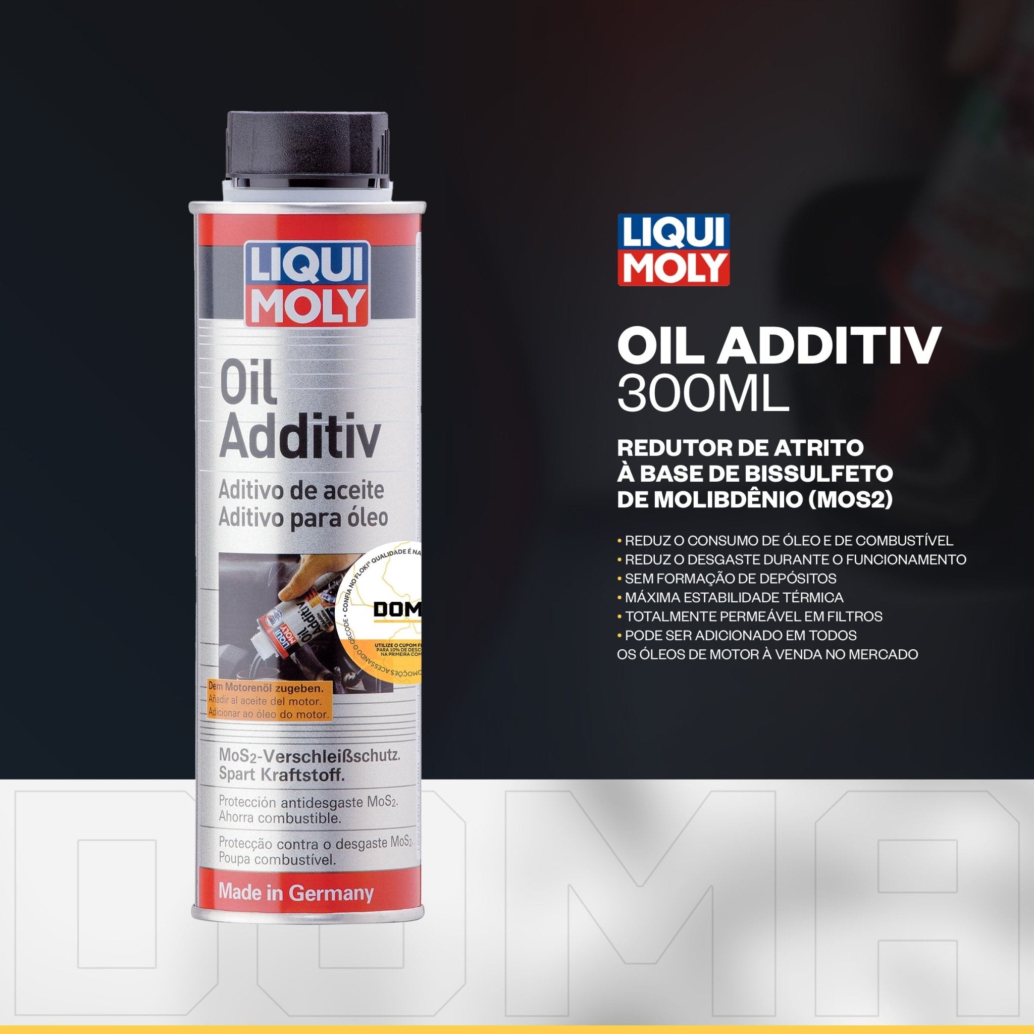 Liqui Moly Alta Quilometragem e Folgas 5W - 40 5L Aditivos - DOMA