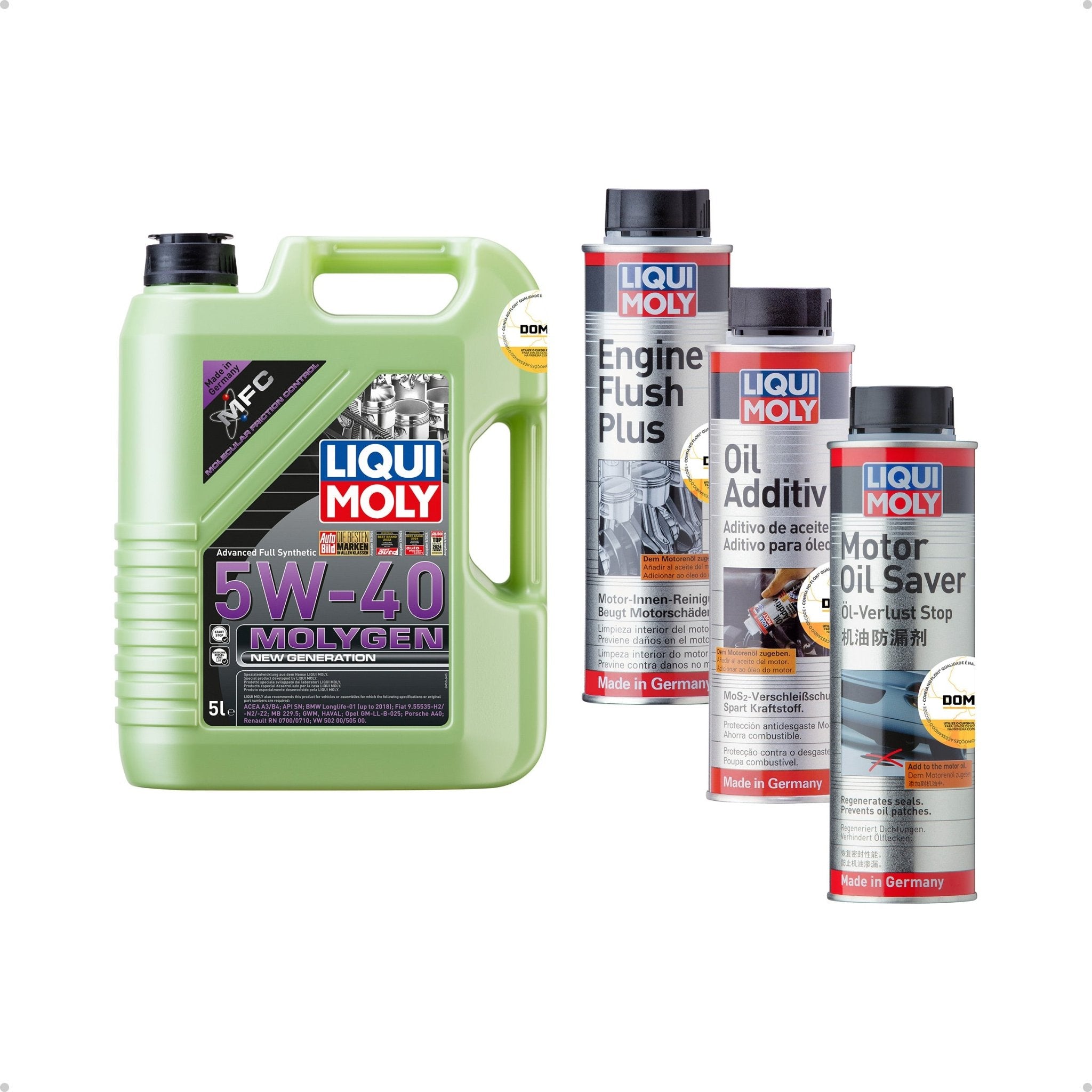 Liqui Moly Alta Quilometragem e Folgas 5W - 40 5L Aditivos - DOMA