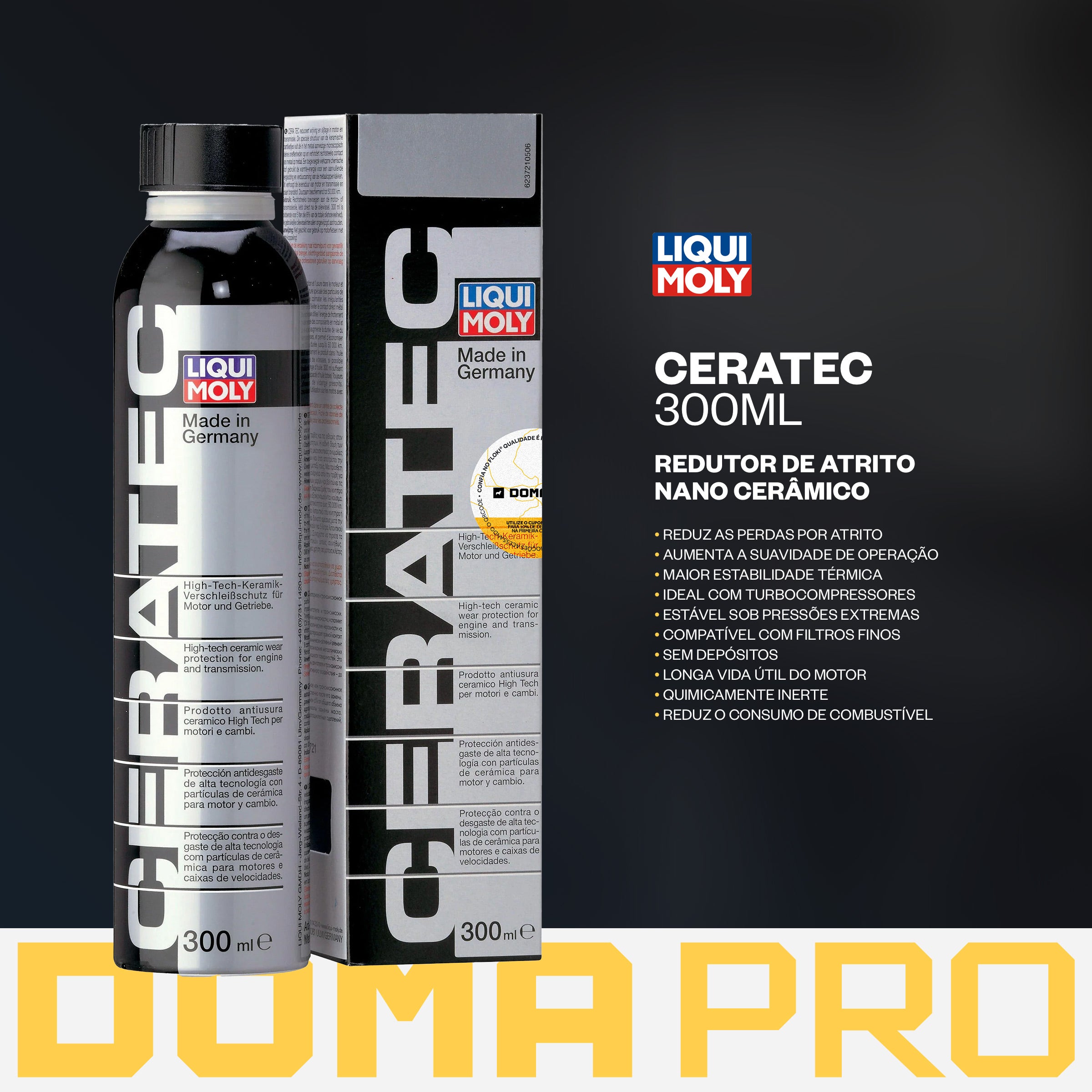 Ceratec 300ml - Liqui Moly - Redutor Atrito de Alta Performance Proteção Motor