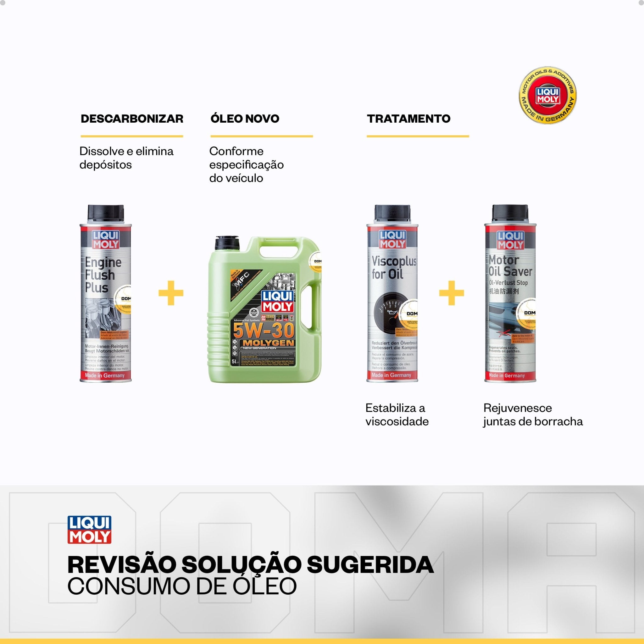 Liqui Moly Consumo de Óleo Molygen 5W - 30 5L Aditivos - DOMA