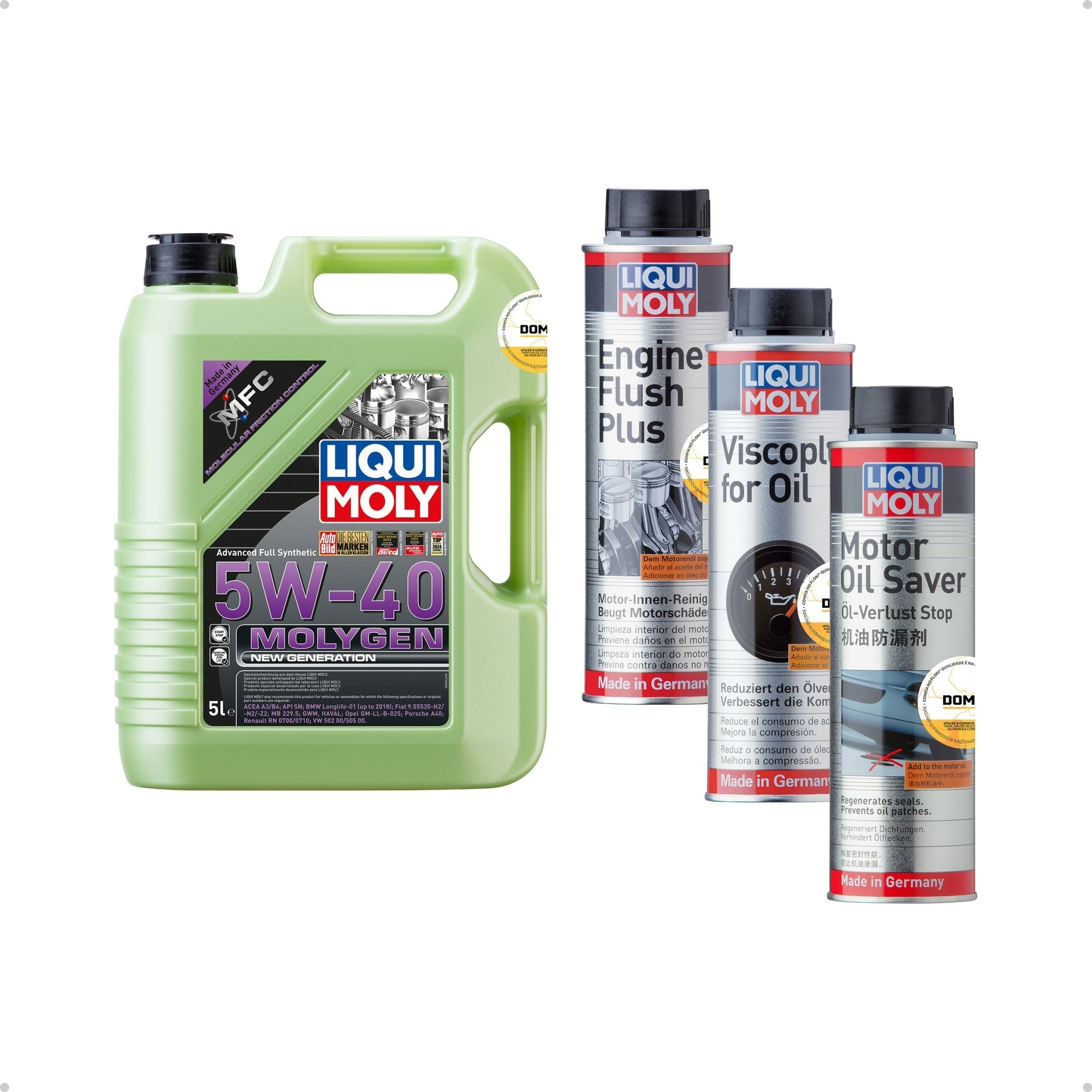 Liqui Moly Consumo de Óleo Molygen 5W - 40 5L Aditivos - DOMA