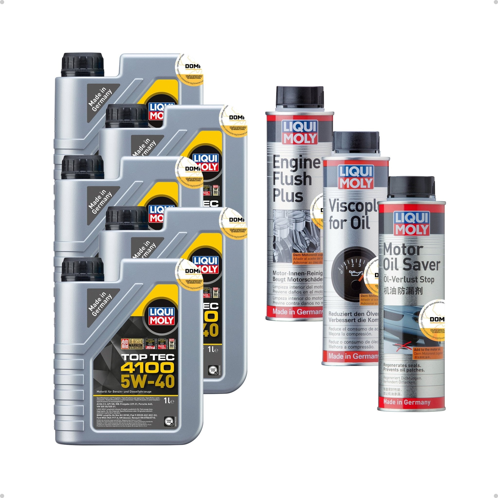 Liqui Moly Consumo de Óleo Top Tec 4100 5W - 40 5L Aditivos - DOMA