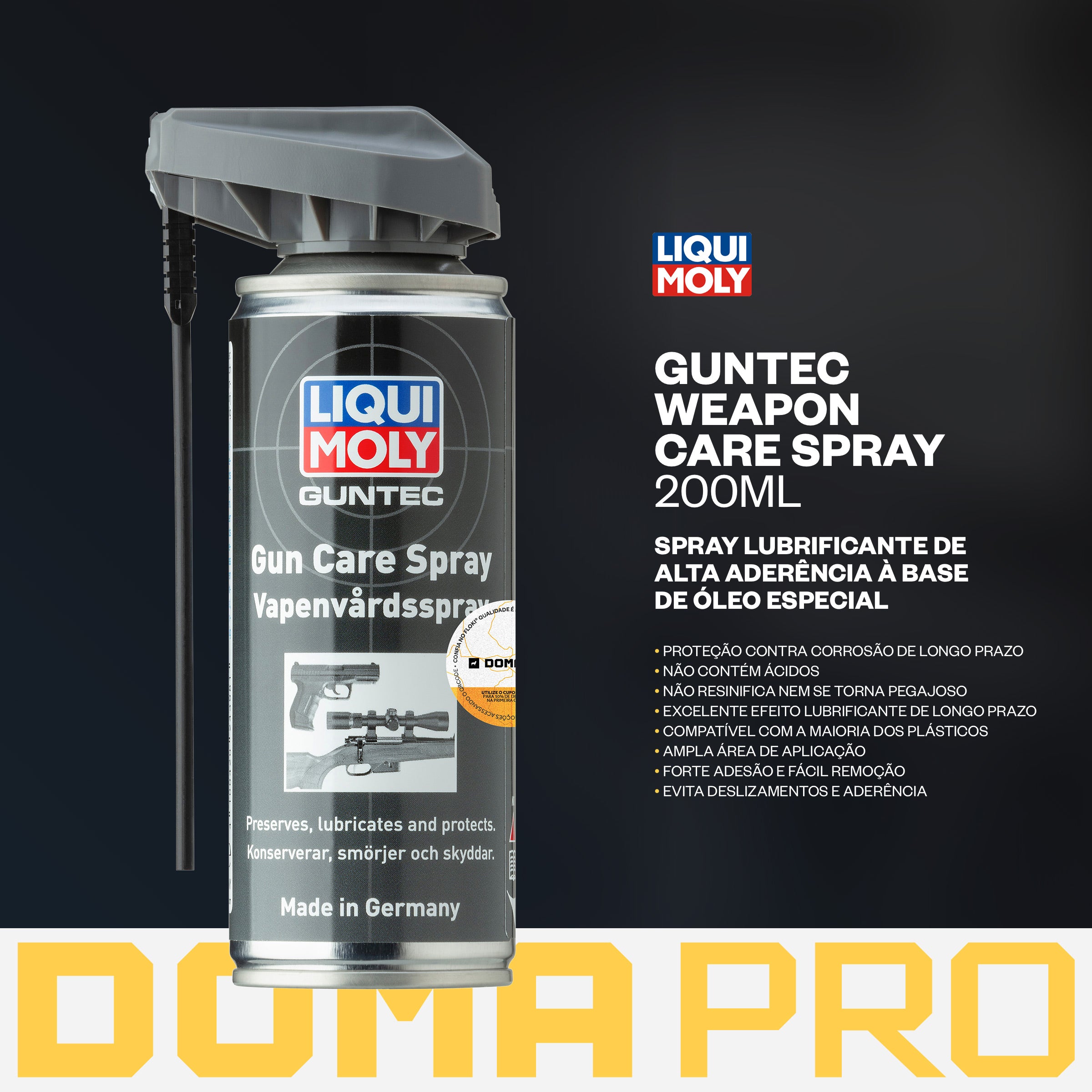 Guntec Weapon Care Spray 200ml - Liqui Moly - Lubrificante Para Armas