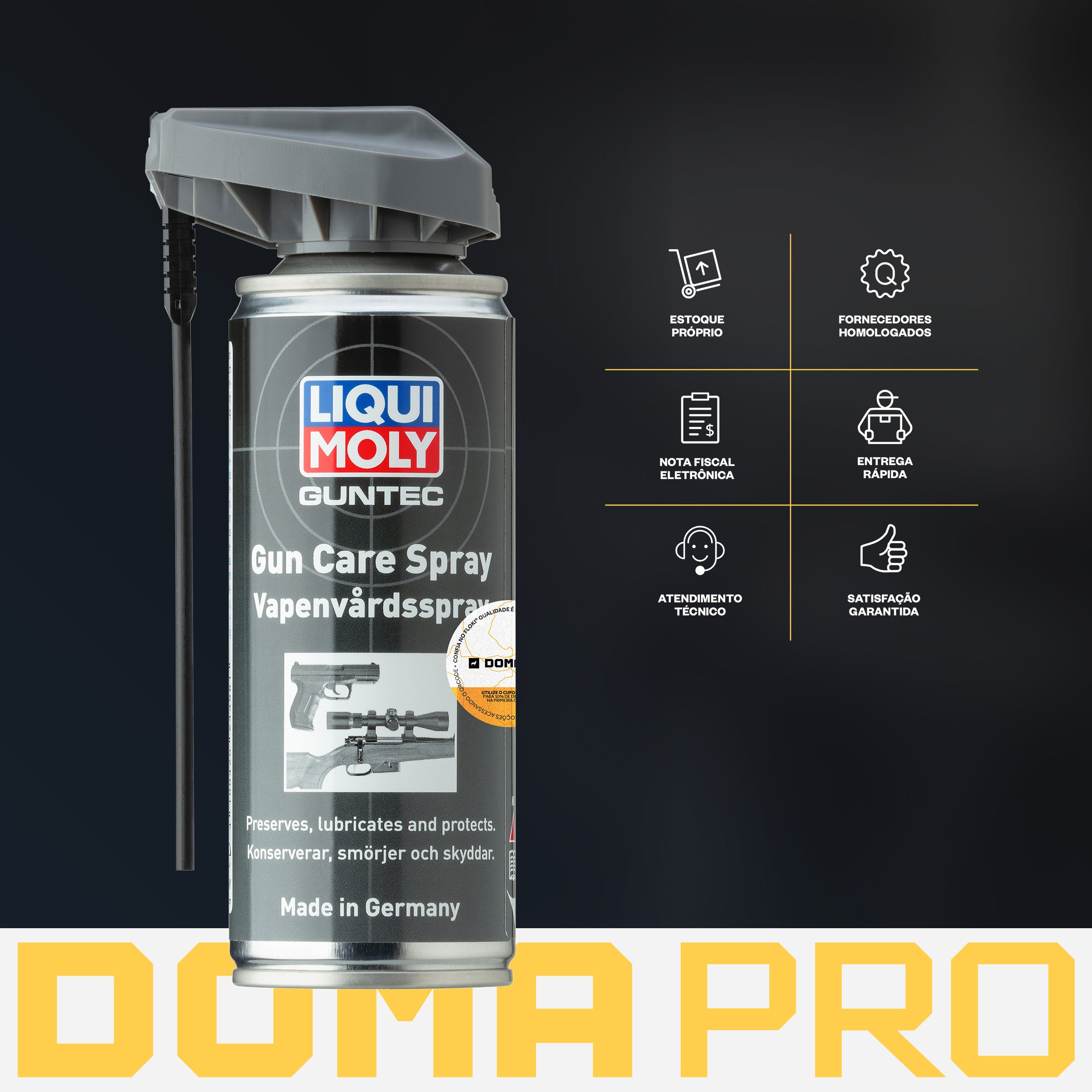 Guntec Weapon Care Spray 200ml - Liqui Moly - Lubrificante Para Armas