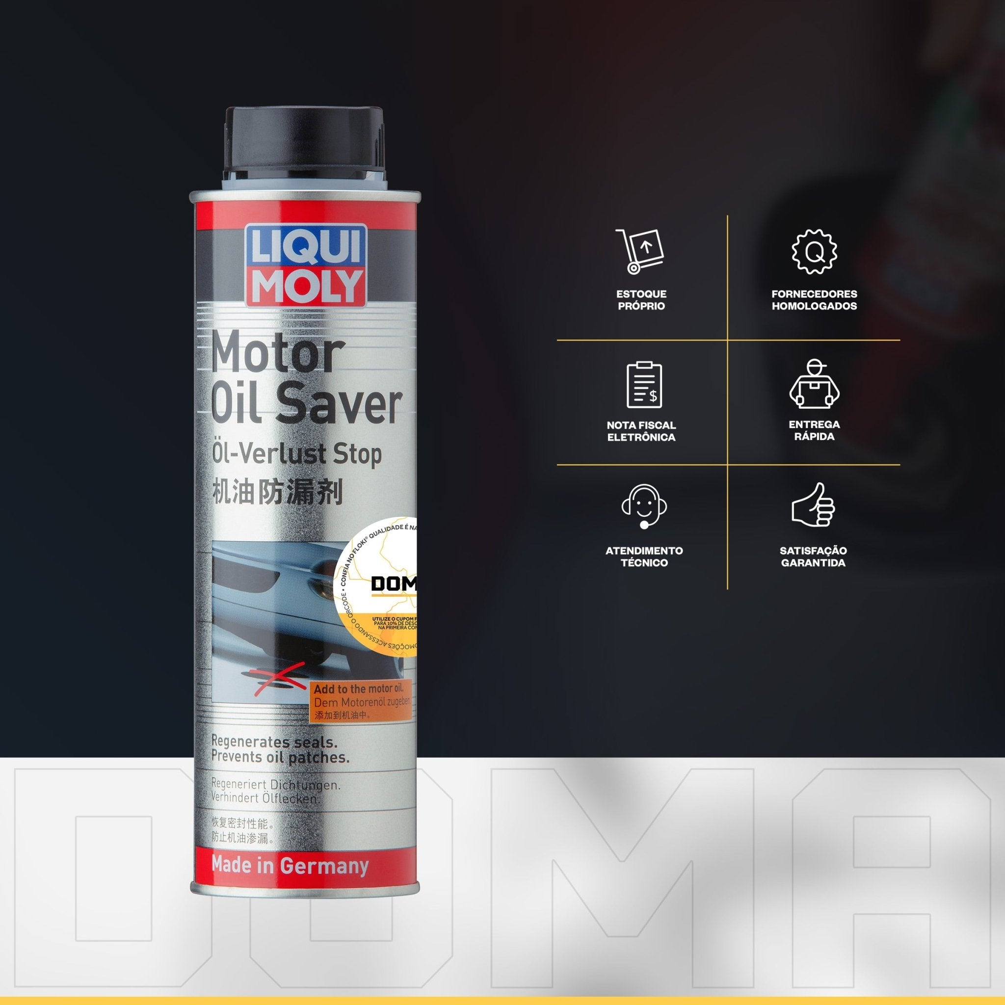 Liqui Moly Motor Oil Saver 300ml Reduz Consumo De Óleo - DOMA