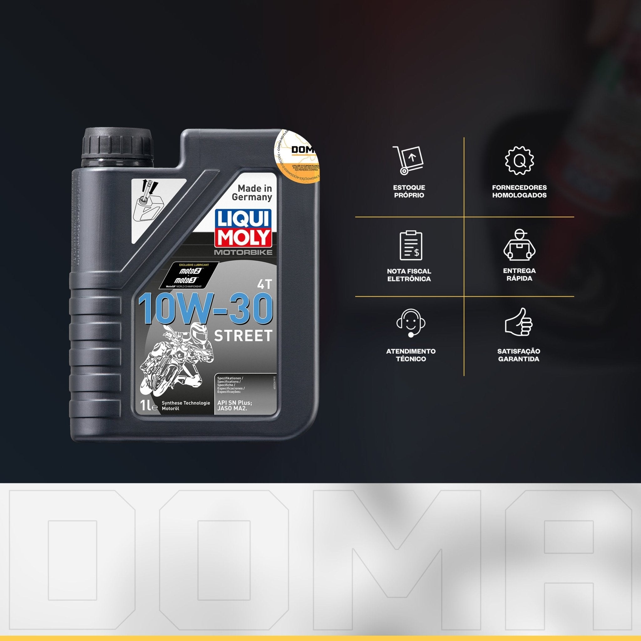 Liqui Moly Motorbike 4T 10W30 Street 1l Óleo Sintético - DOMA