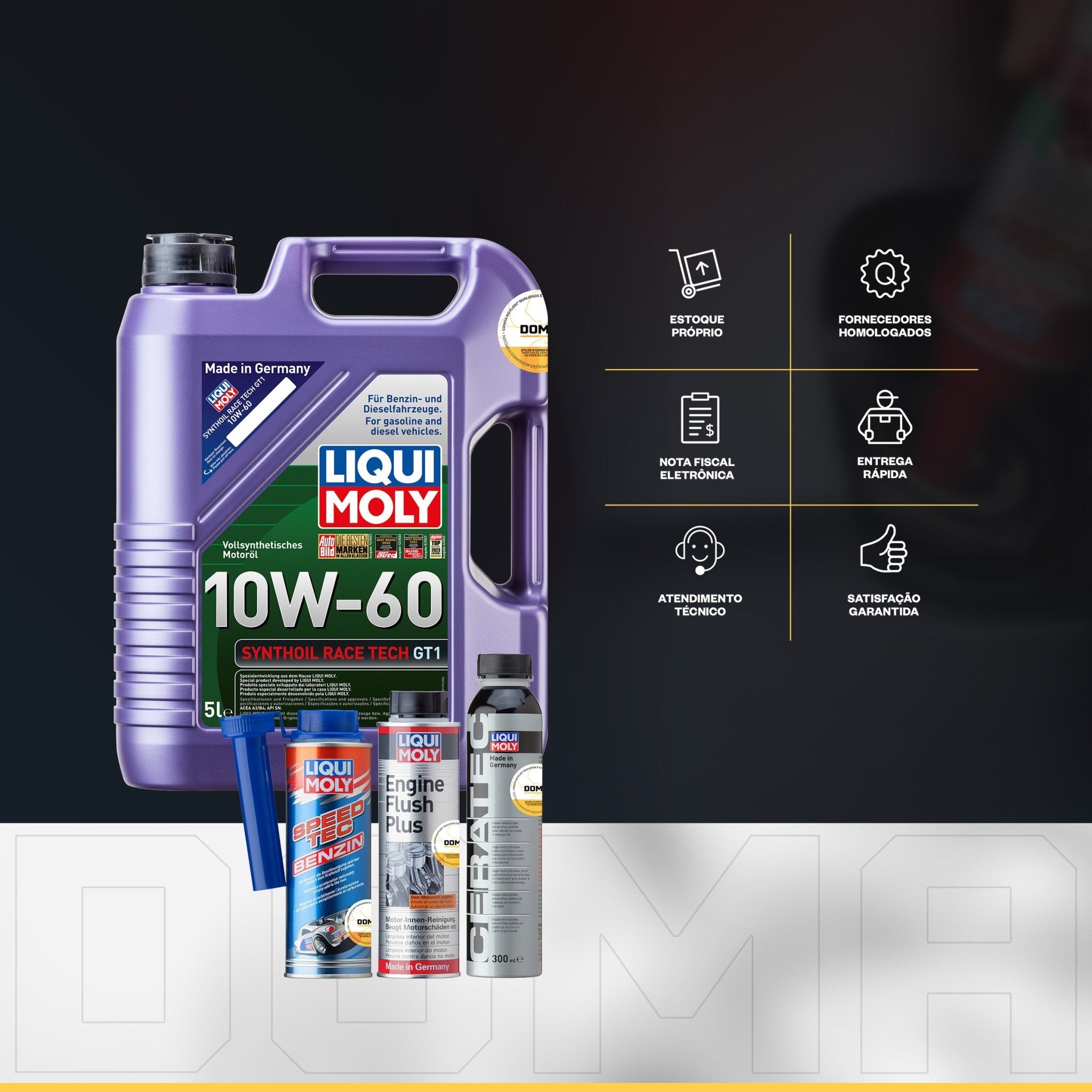 Liqui Moly Óleo Performance Gasolina Flex 10W - 60 5L Aditivos - DOMA