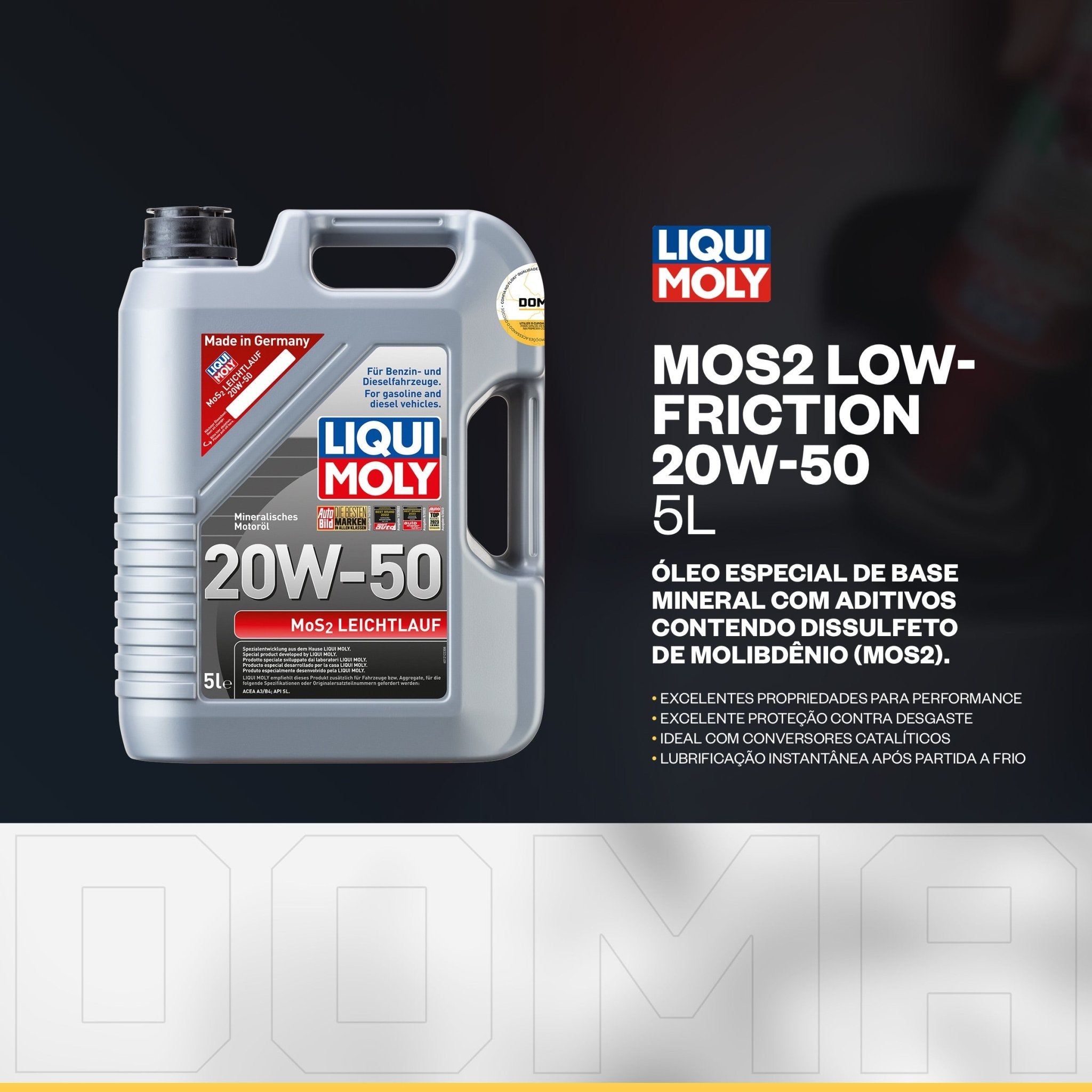 Liqui Moly Óleo Performance Gasolina Flex 20W - 50 5L Aditivos - DOMA