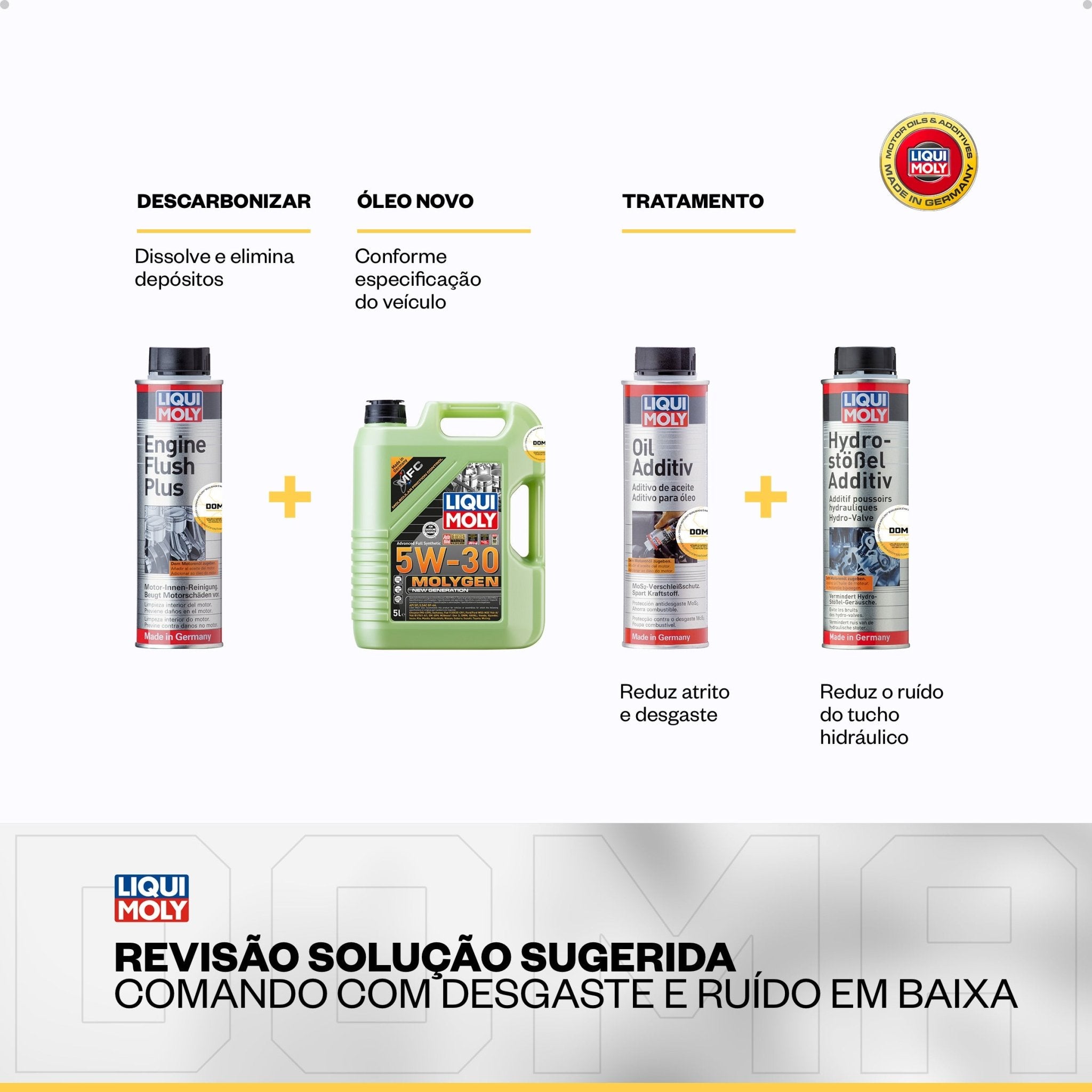 Liqui Moly Ruído em Baixa Molygen 5W - 30 5L Aditivos - DOMA