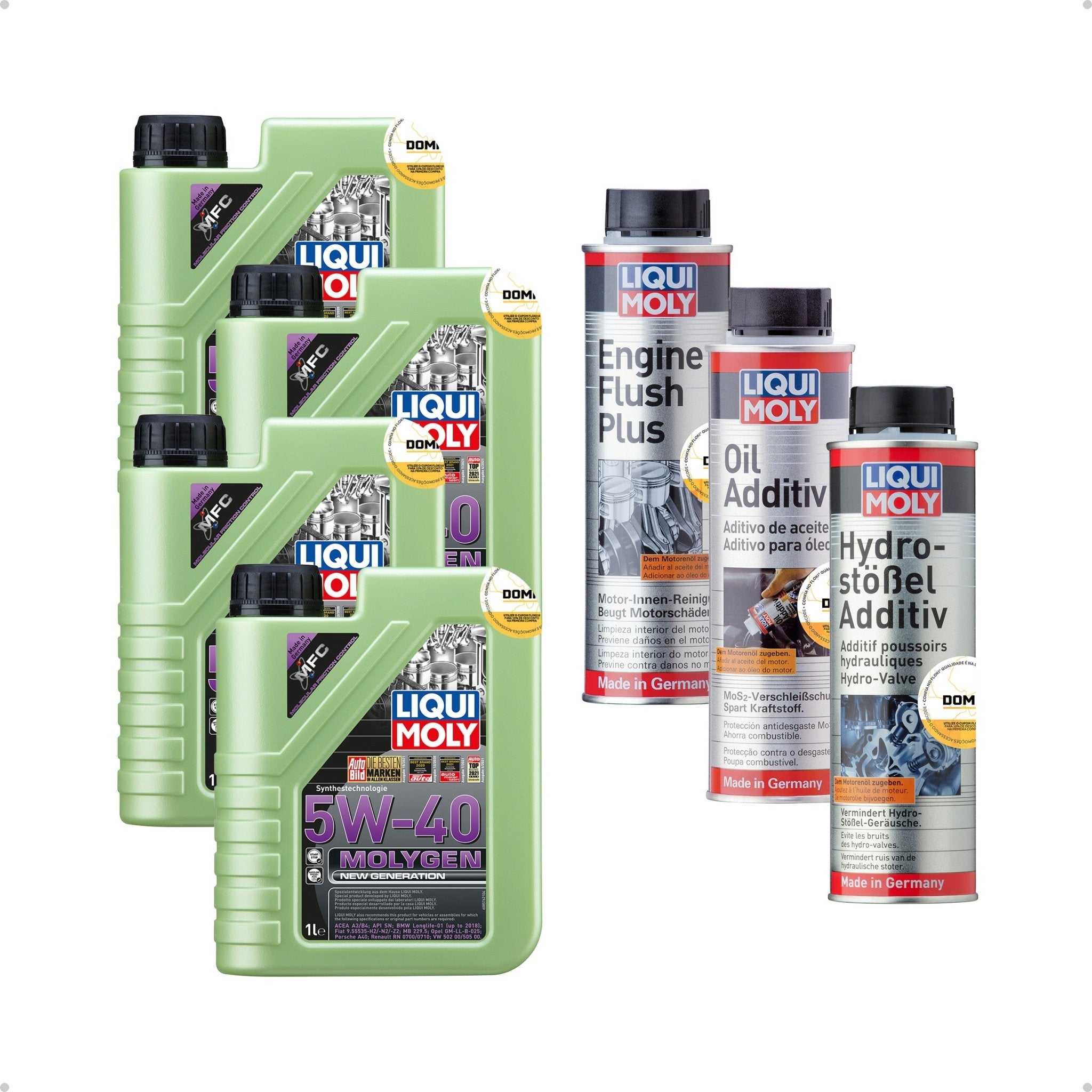 Liqui Moly Ruído em Baixa Molygen 5W - 40 4L Aditivos - DOMA