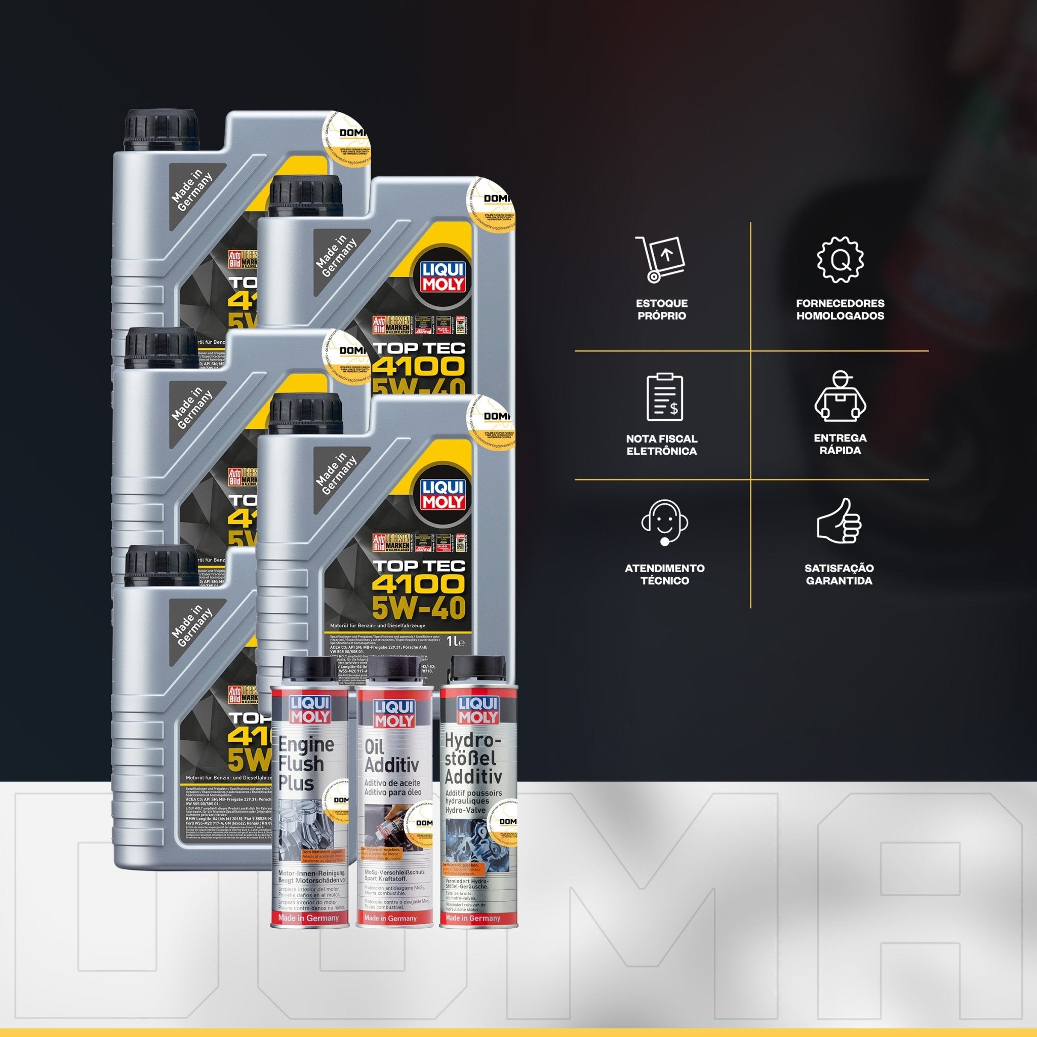 Liqui Moly Ruído em Baixa Top Tec 4100 5W - 40 5L Aditivos - DOMA