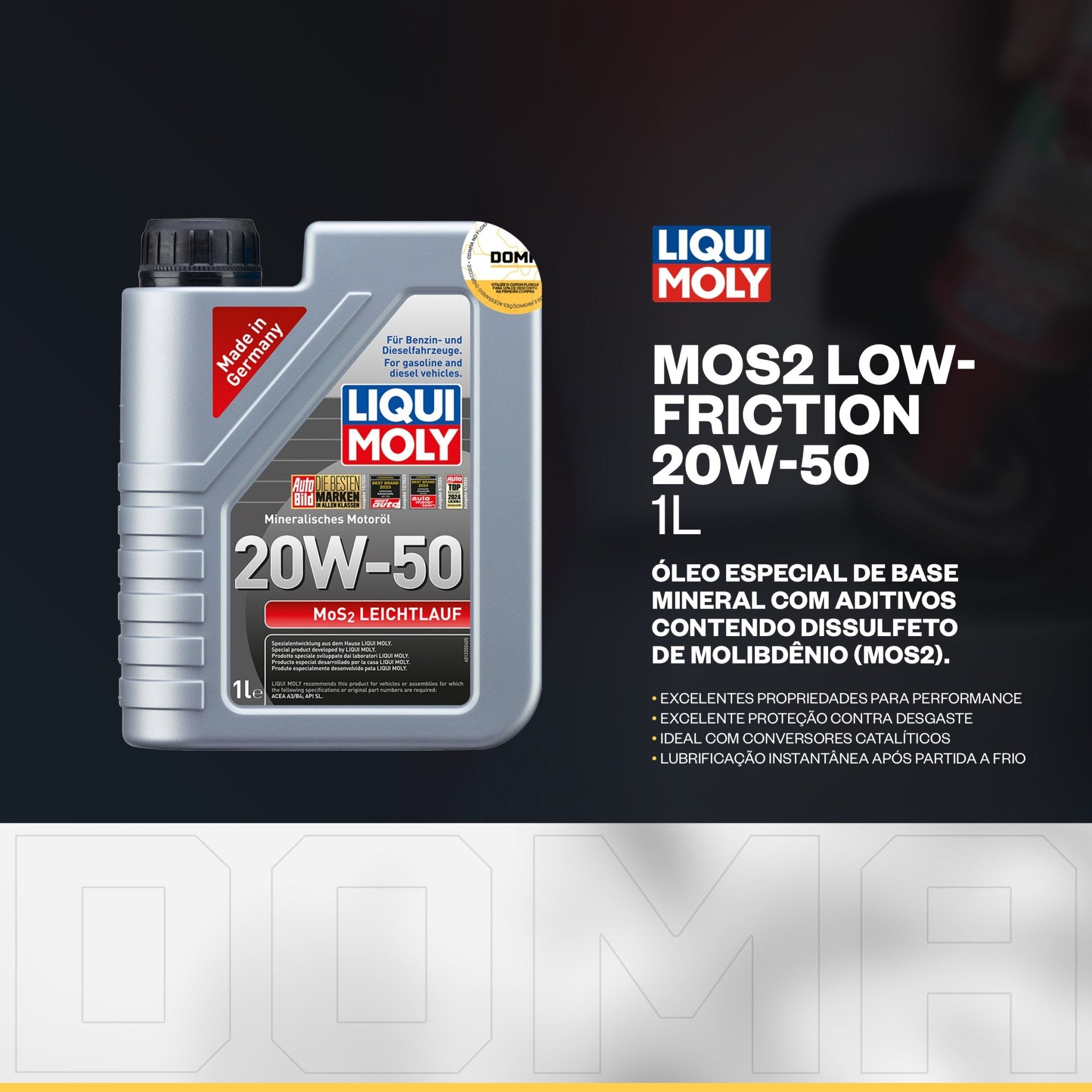 Liqui Moly Troca Óleo Performance Diesel 20W - 50 4L Aditivos - DOMA