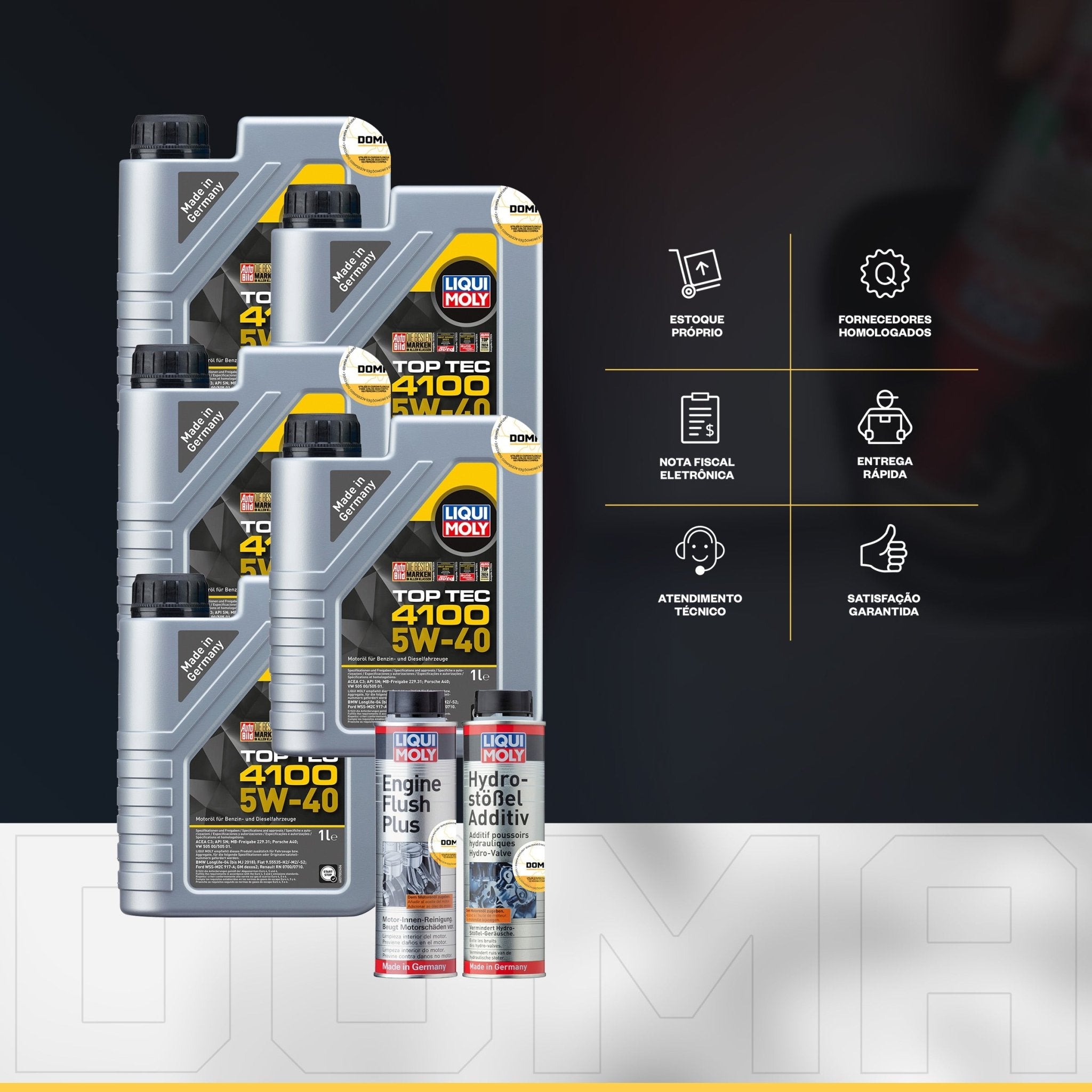 Liqui Moly Tuchos Hidráulicos Top Tec 4100 5W - 40 5L Aditivos - DOMA