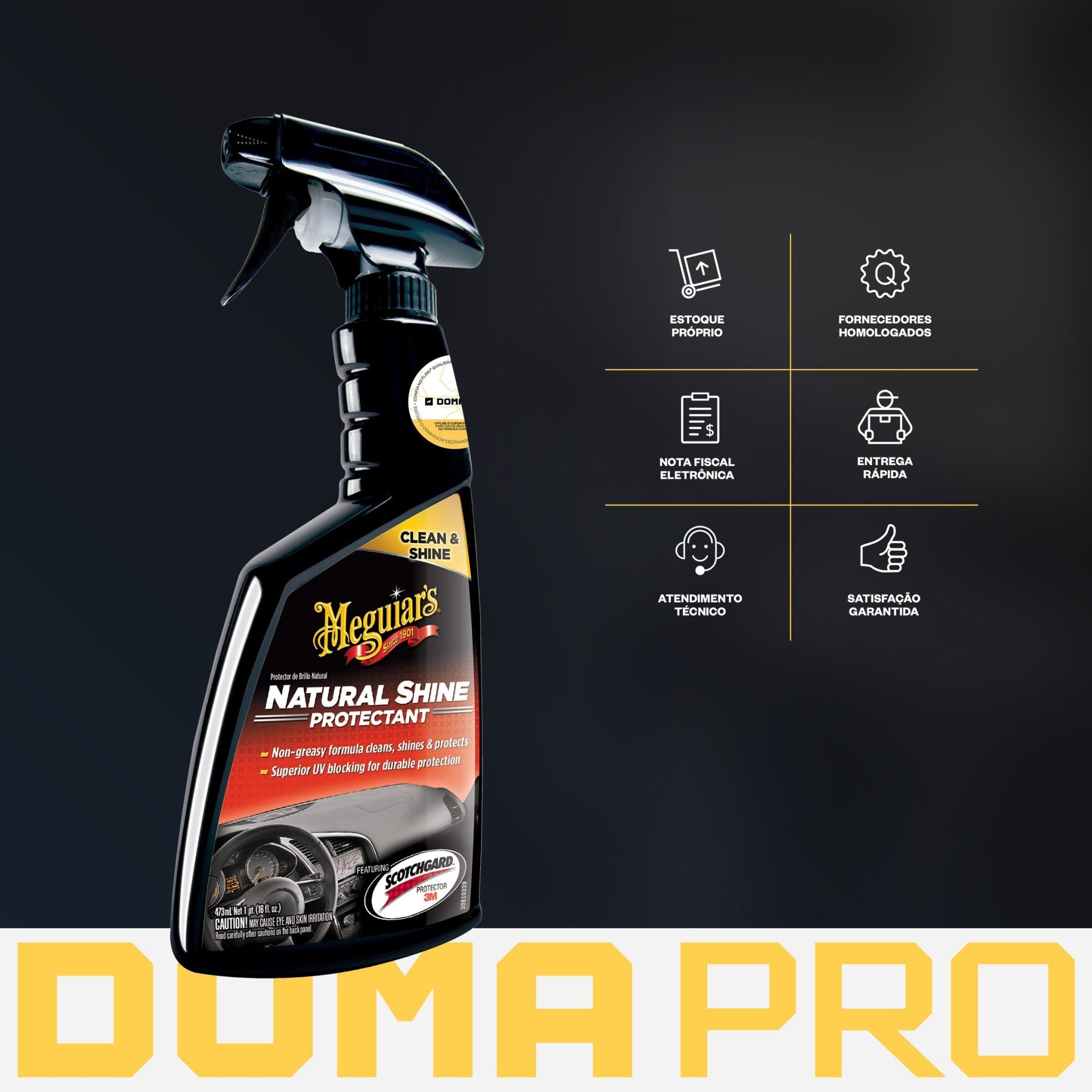 Renovador de Plásticos - Natural Shine Protectant 473ml - Meguiar's - DOMA