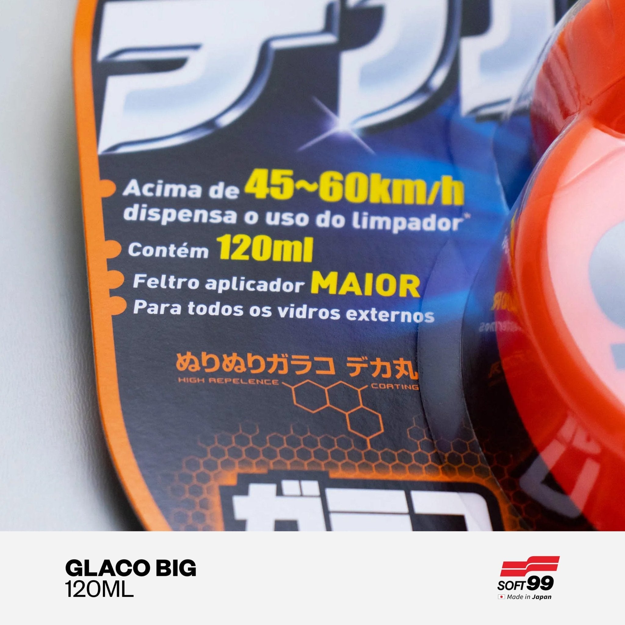 Repelente de Água para Parabrisa - Glaco Big 120ml - Soft99 - DOMA