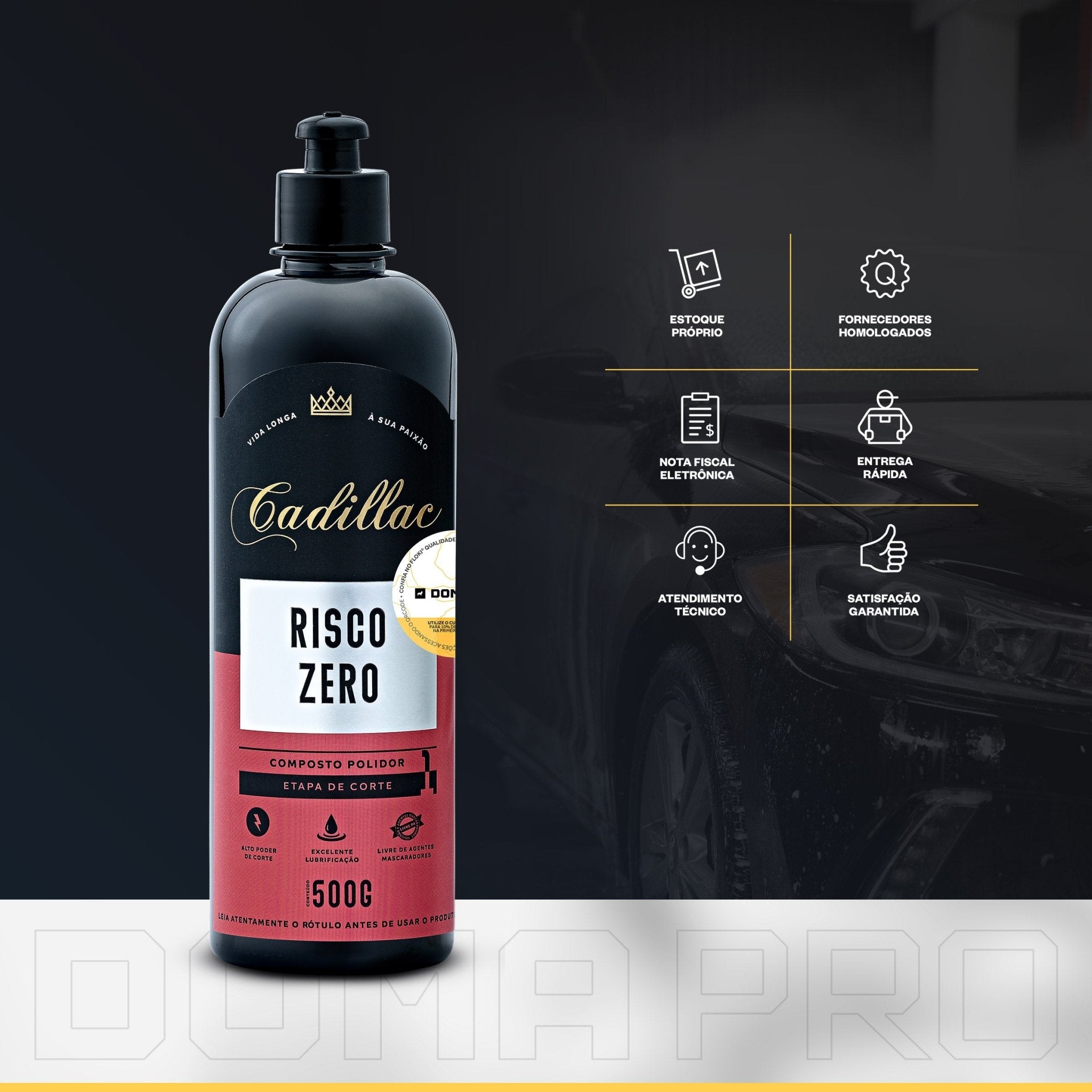 Risco Zero Cadillac Polimento Etapa 1 Corte 500g - DOMA