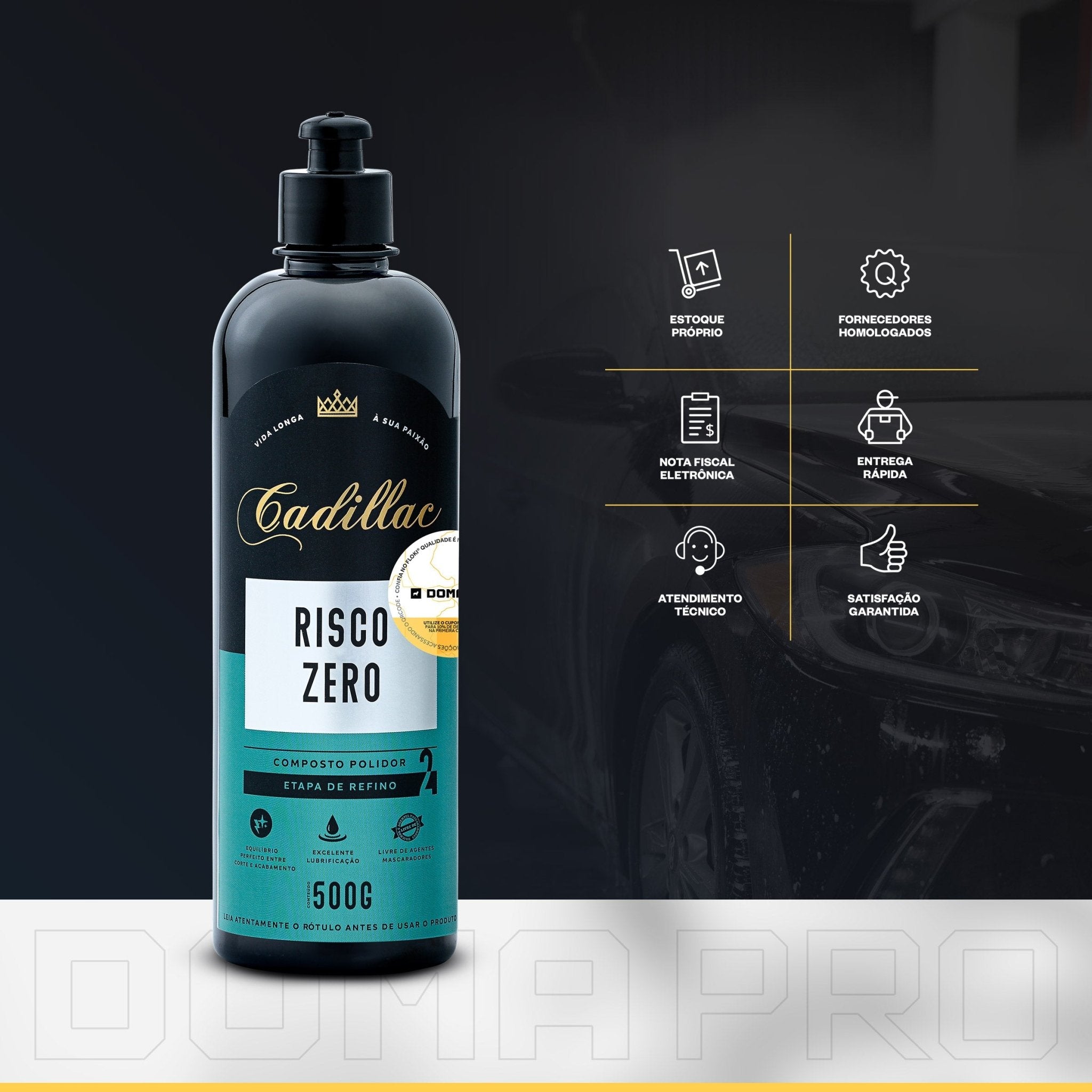 Risco Zero Cadillac Polimento Etapa 2 Refino 500g - DOMA