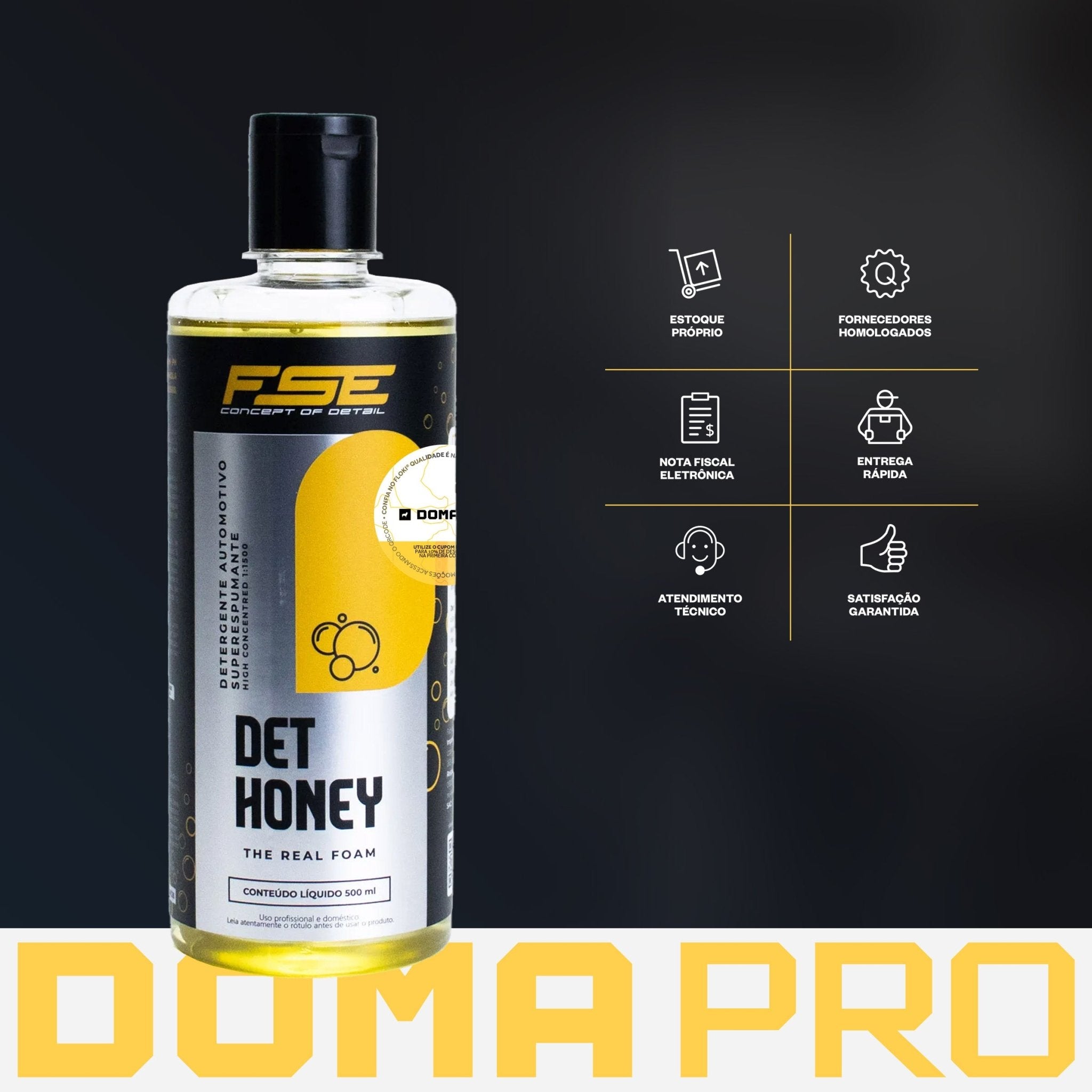 Shampoo Automotivo Concentrado - Det Honey FSE 500ml - Soft99 - DOMA