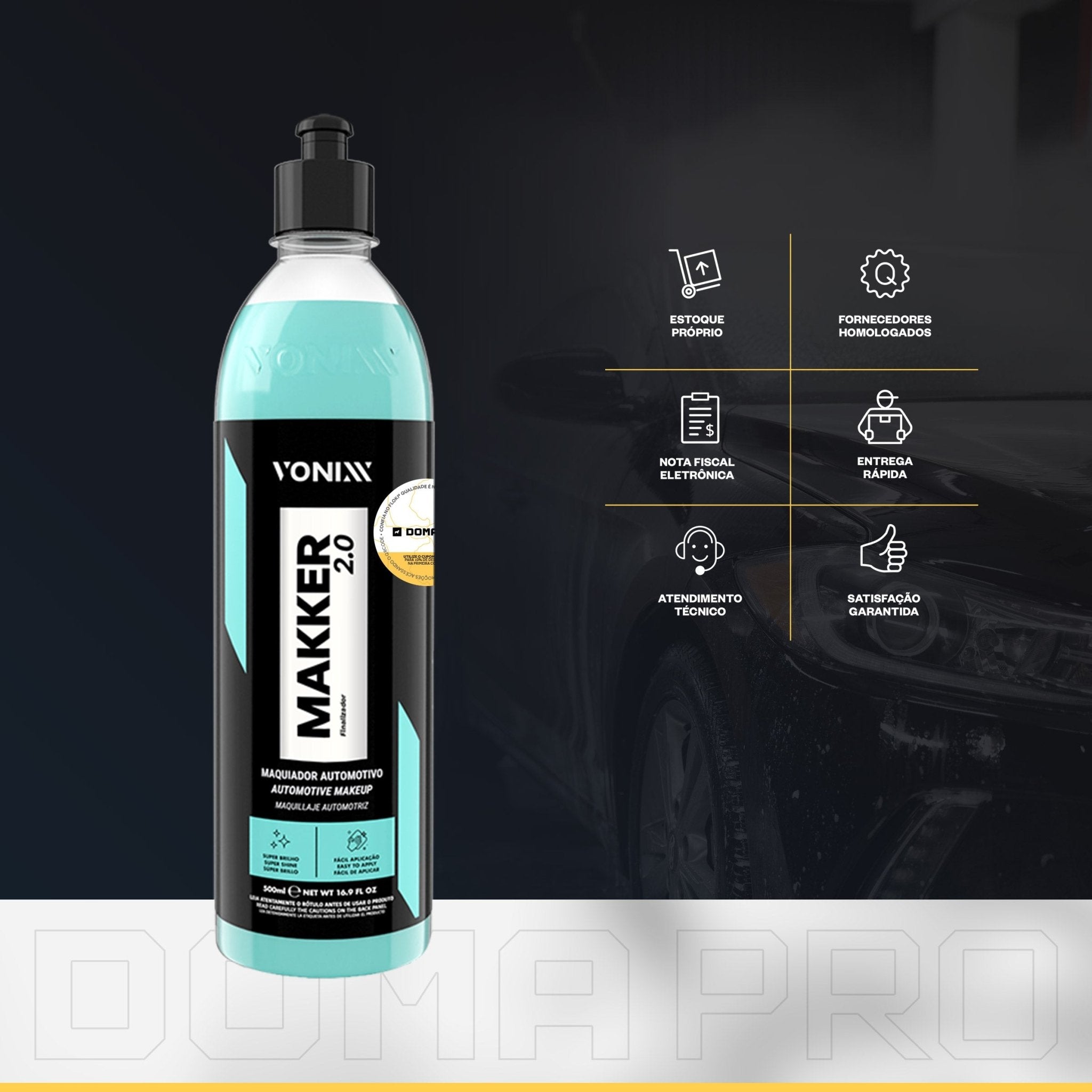 Vonixx Makker Maquiador Automotivo Renova Pintura 500ml - DOMA