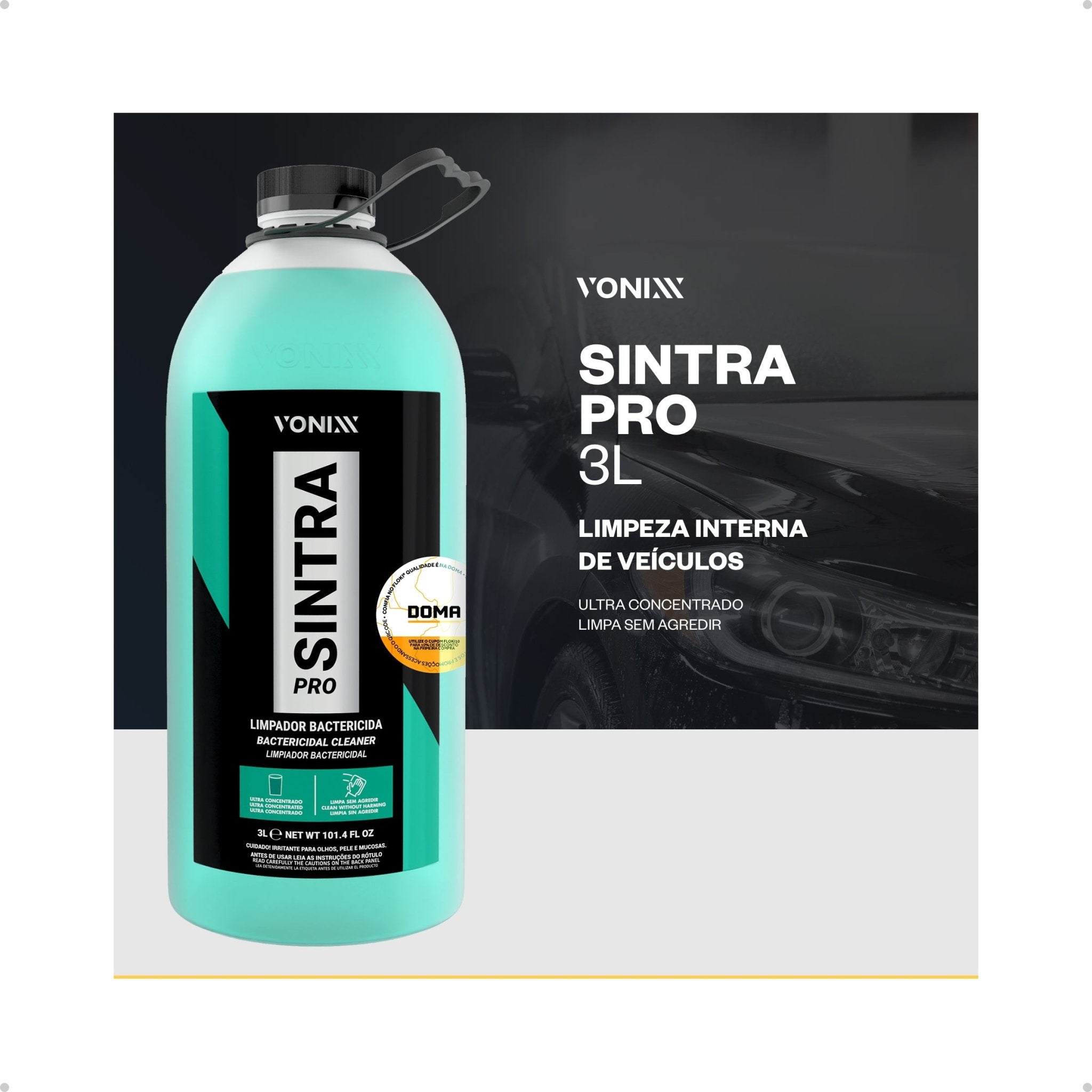 Vonixx Sintra Pro Limpeza Automotiva Interna 3l - DOMA