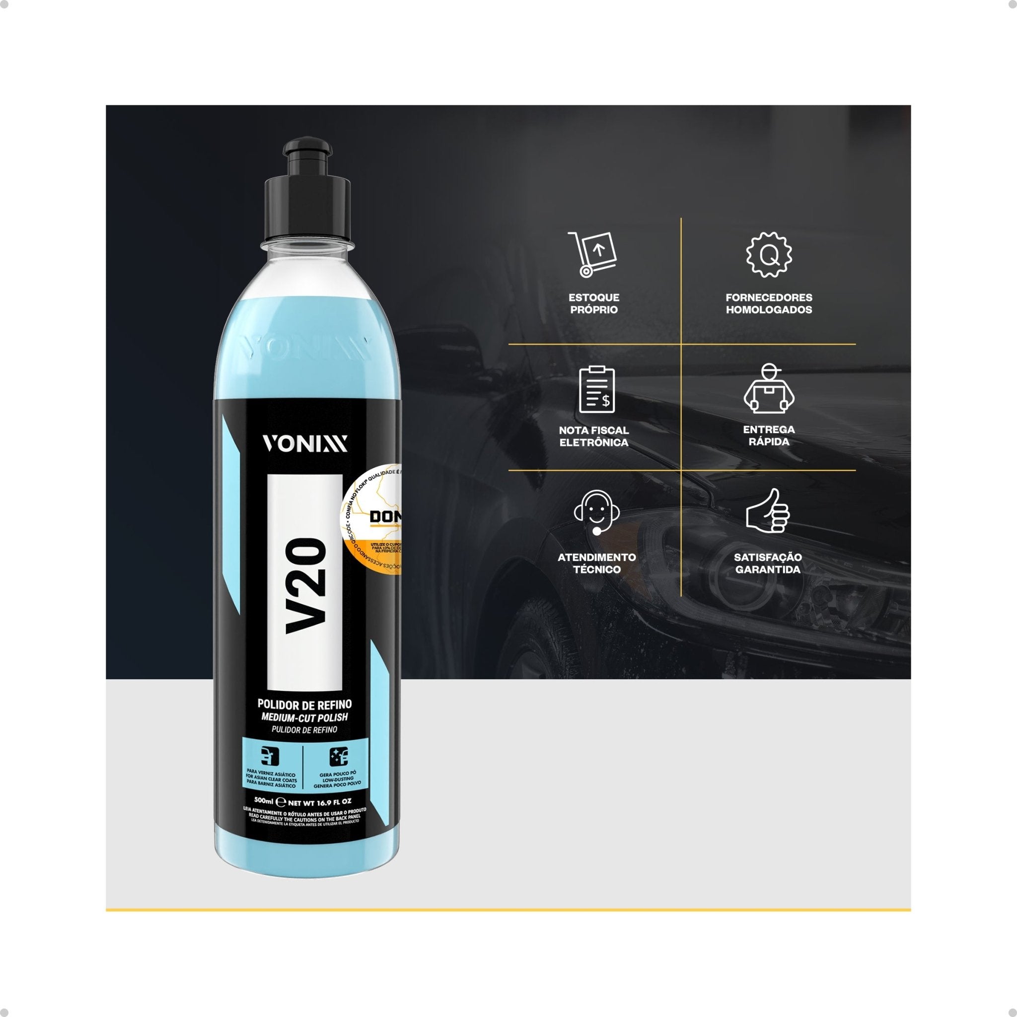 Vonixx V20 Refino Verniz Asiatico 500ml - DOMA